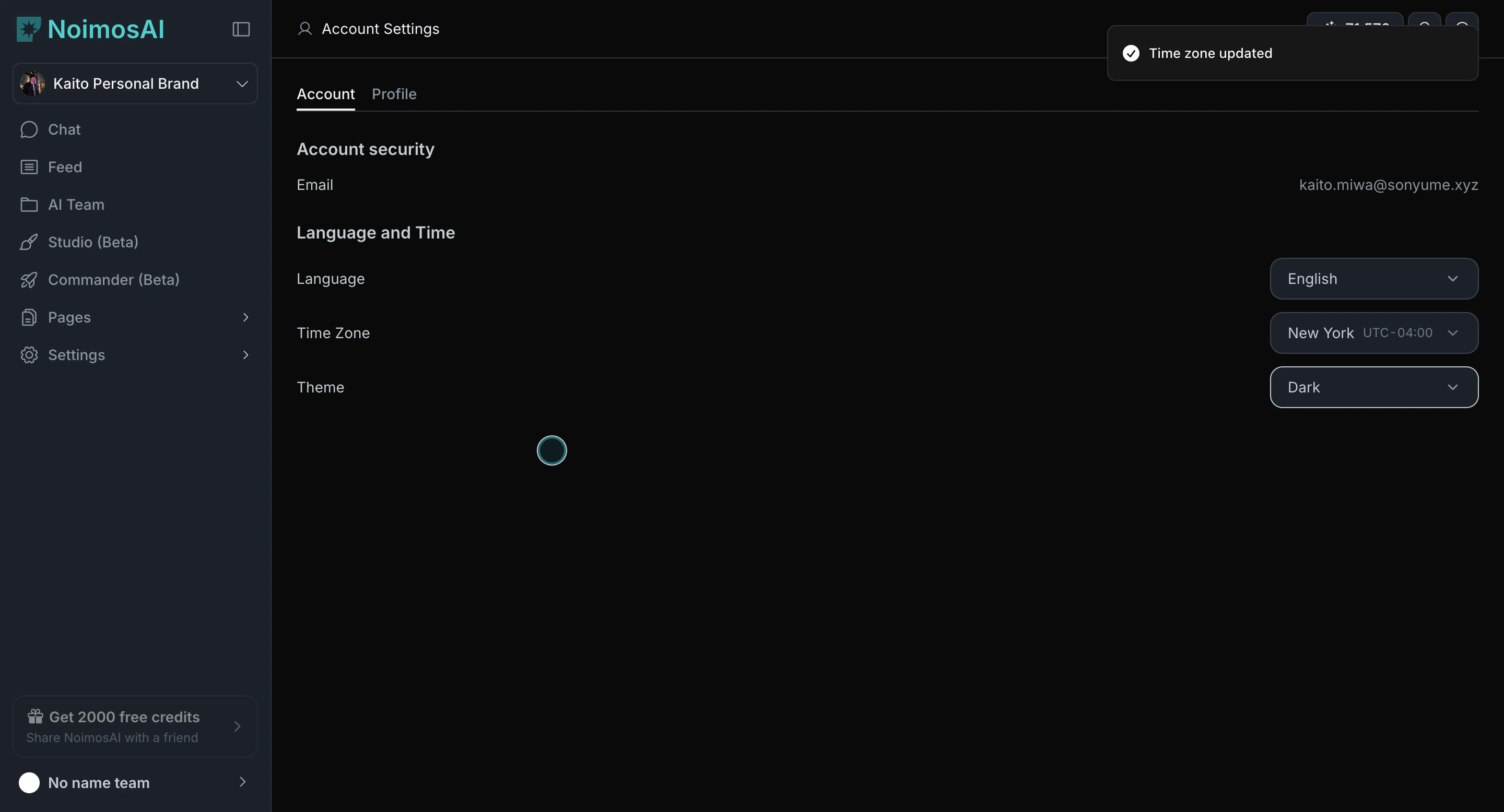 Theme settings updated