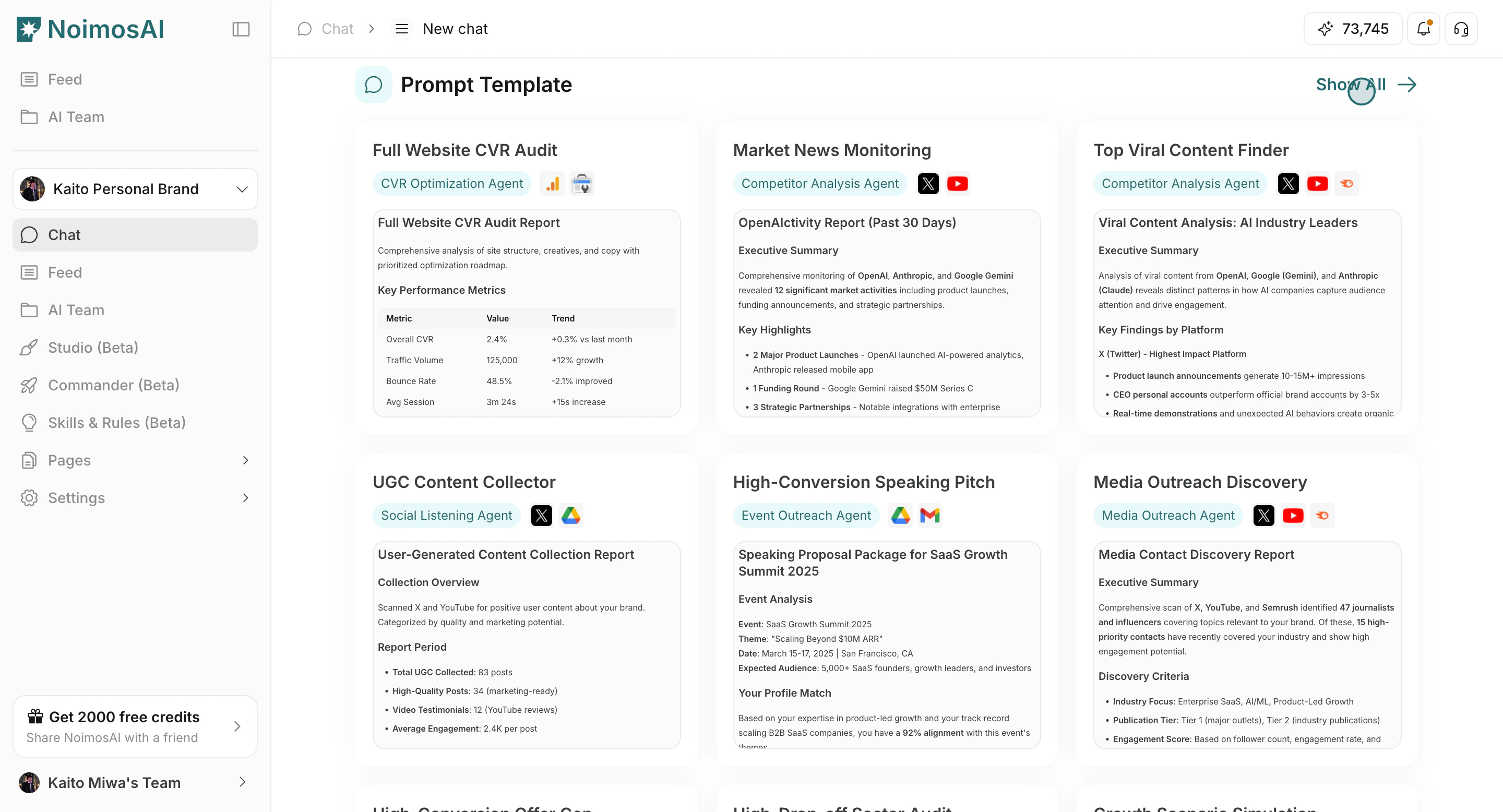 Open full template list from show all