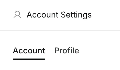Open profile settings