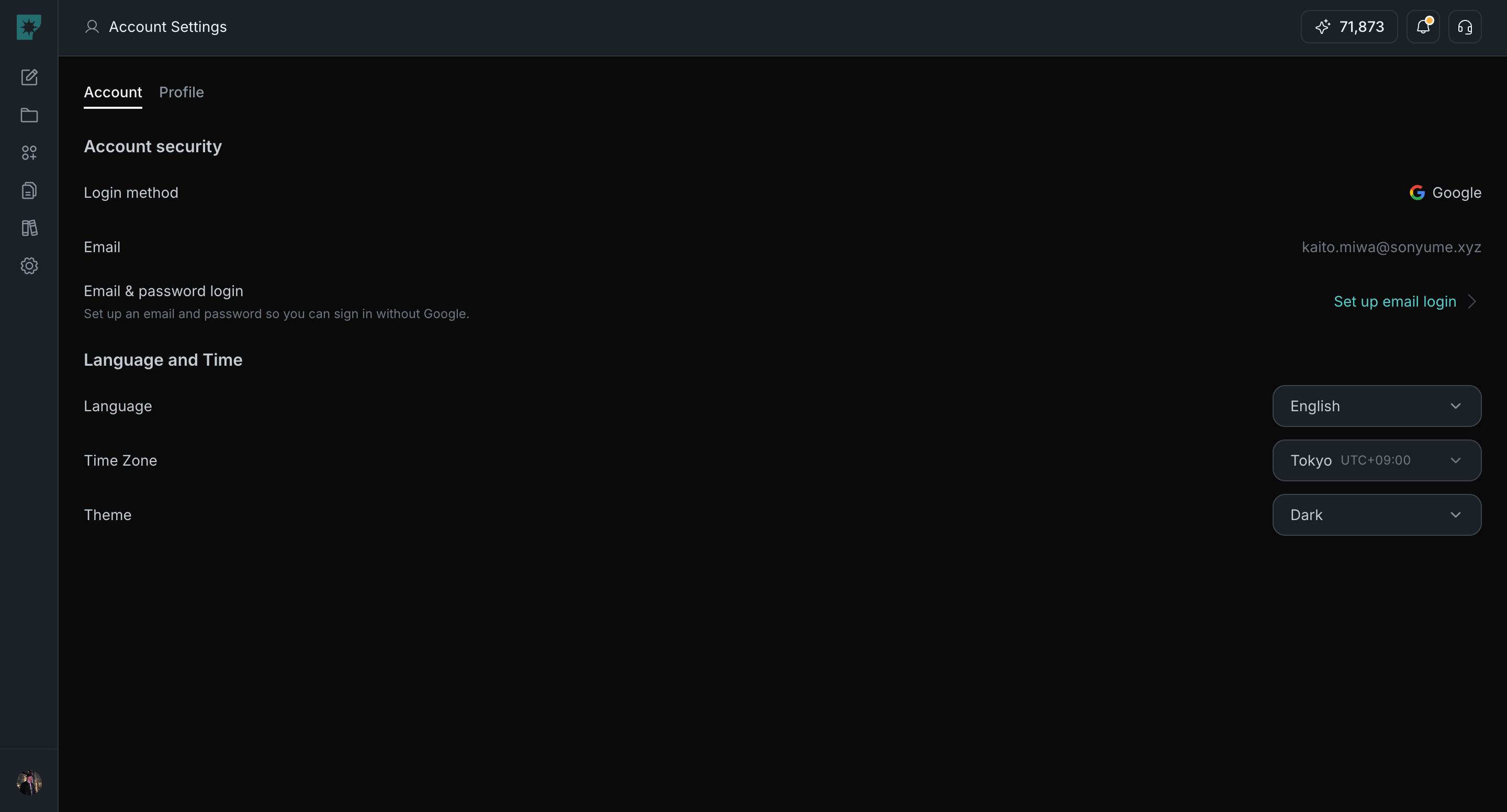 Theme settings updated