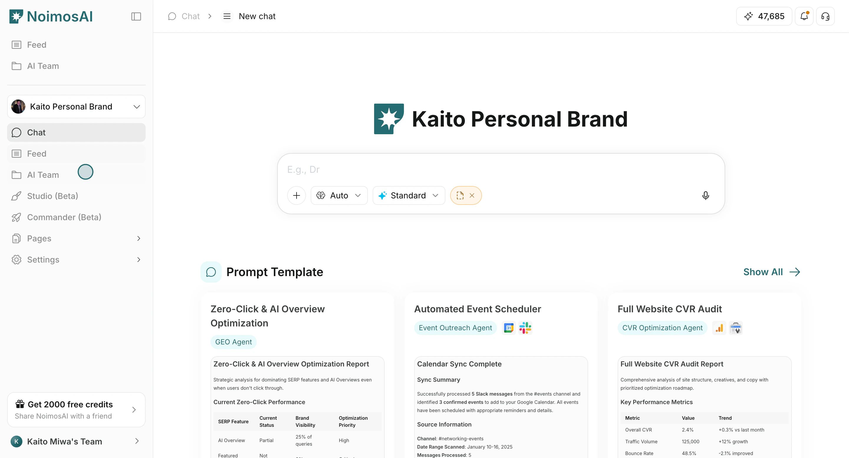 Open target agent in AI Team