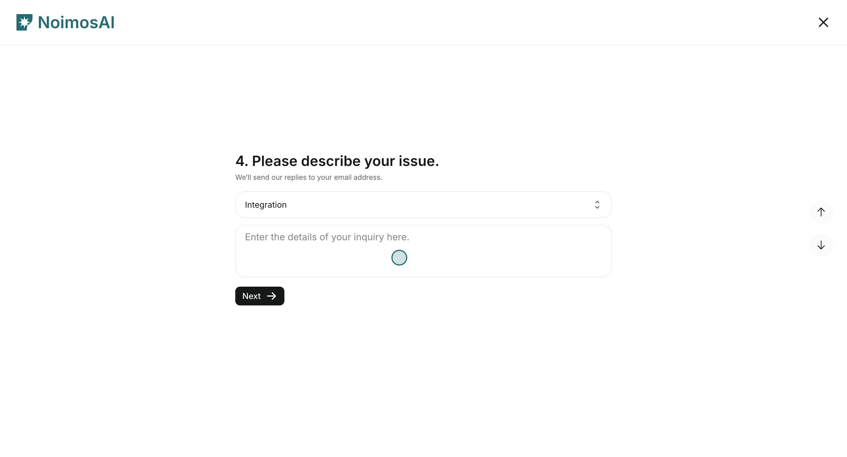 Enter specific issue category and detailed description