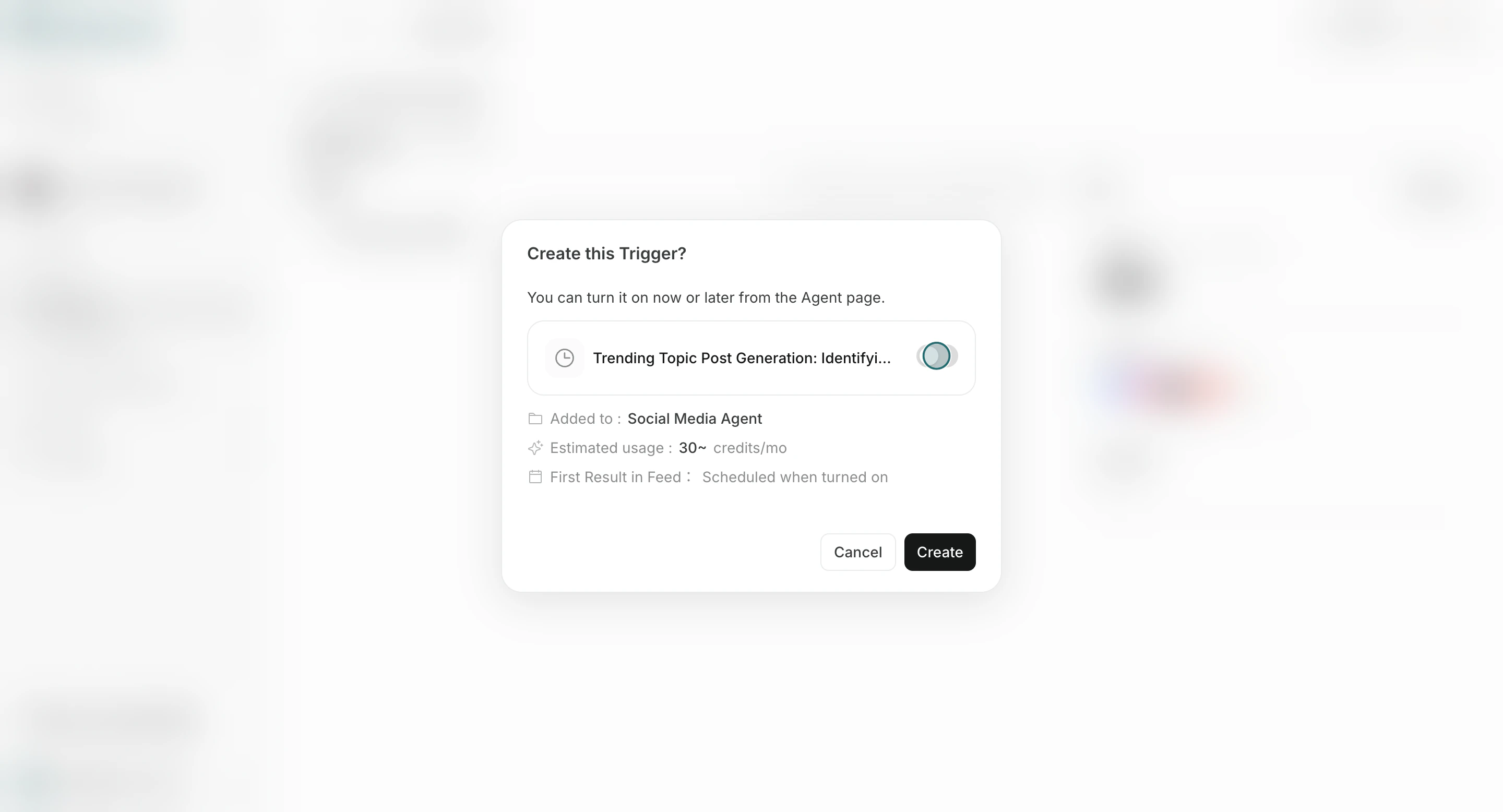 Activate the trigger