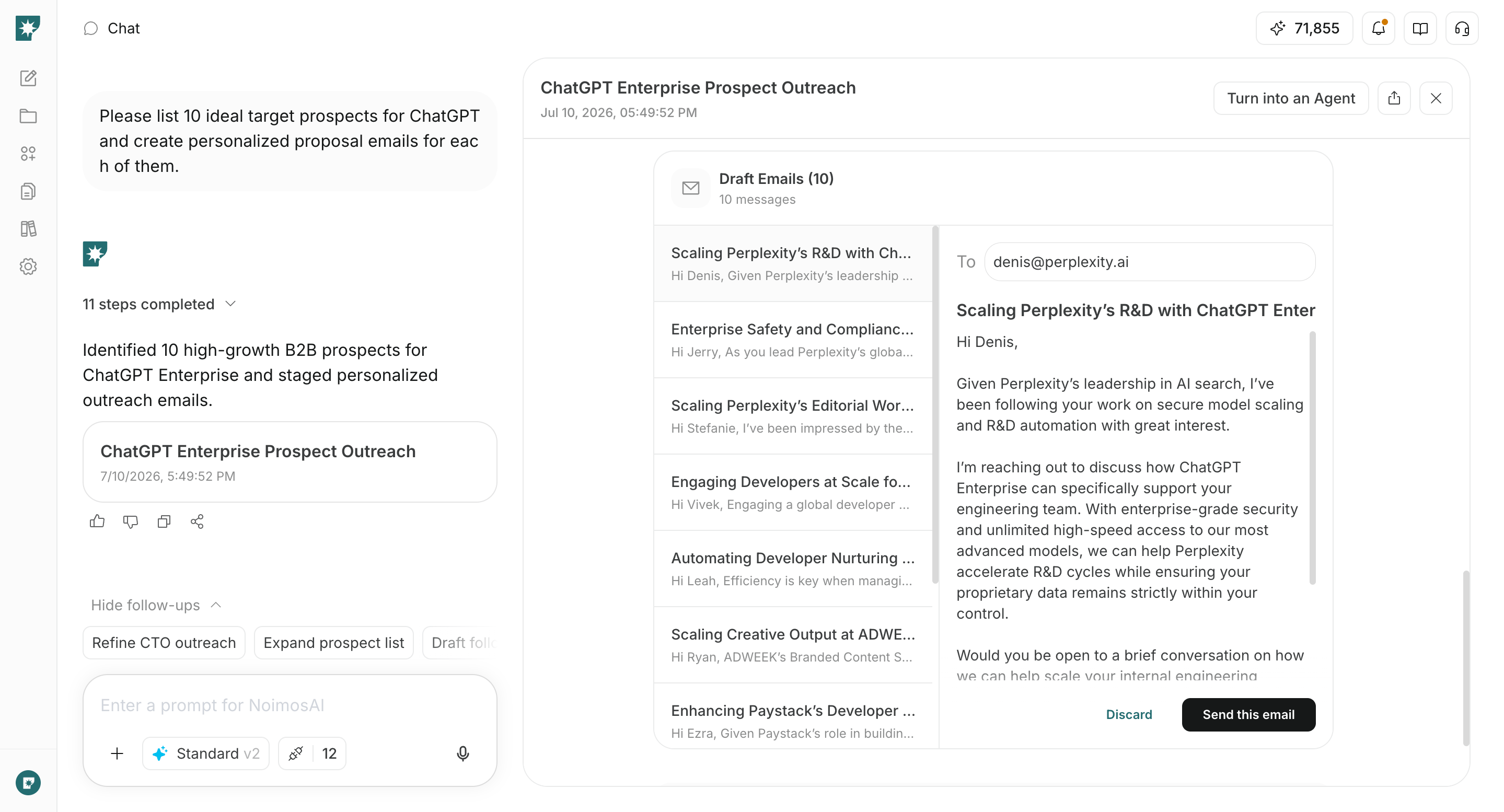 Workflow 3: Outreach Email Drafts