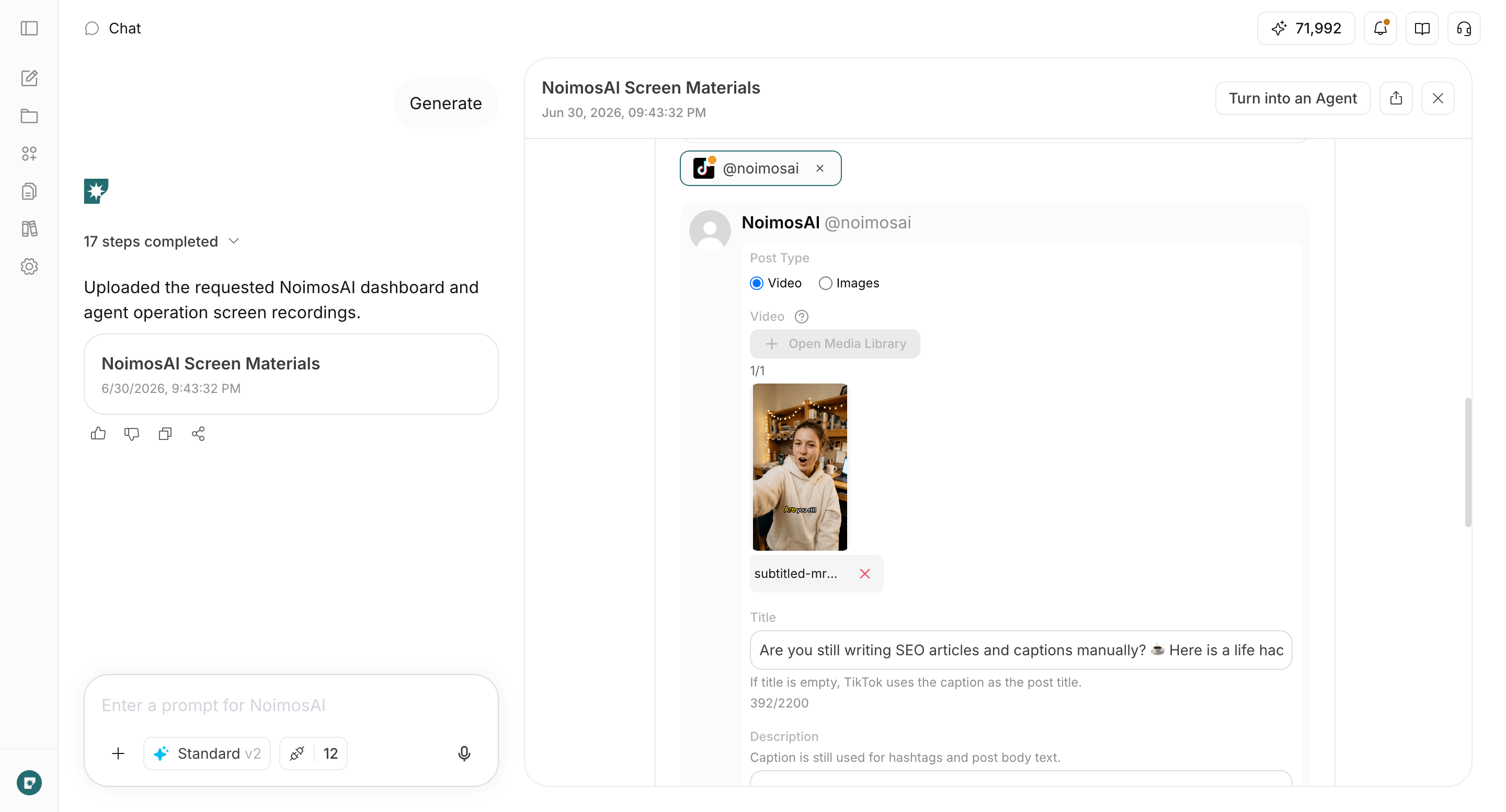 Workflow 3: Image, Video, and Audio Creation