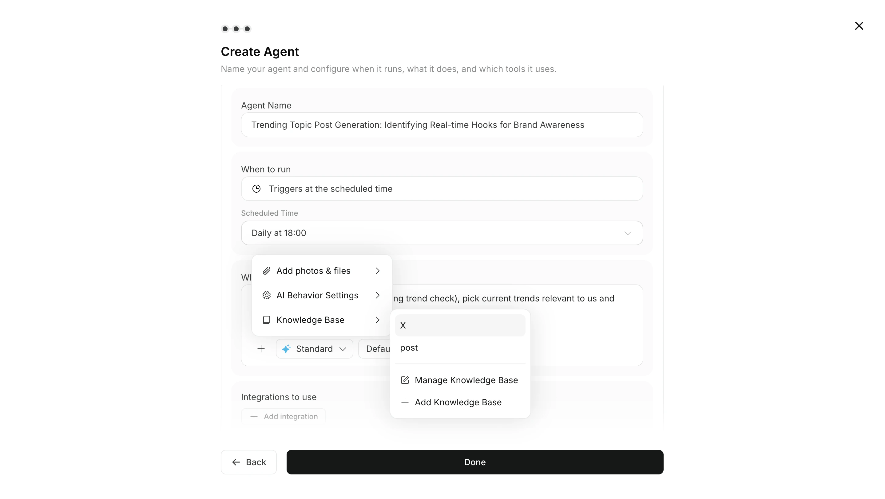 Attach images or Knowledge Base to workflow