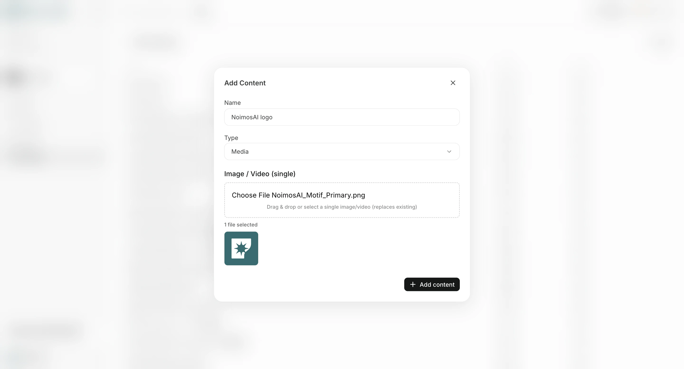 Saving media content in a dataset