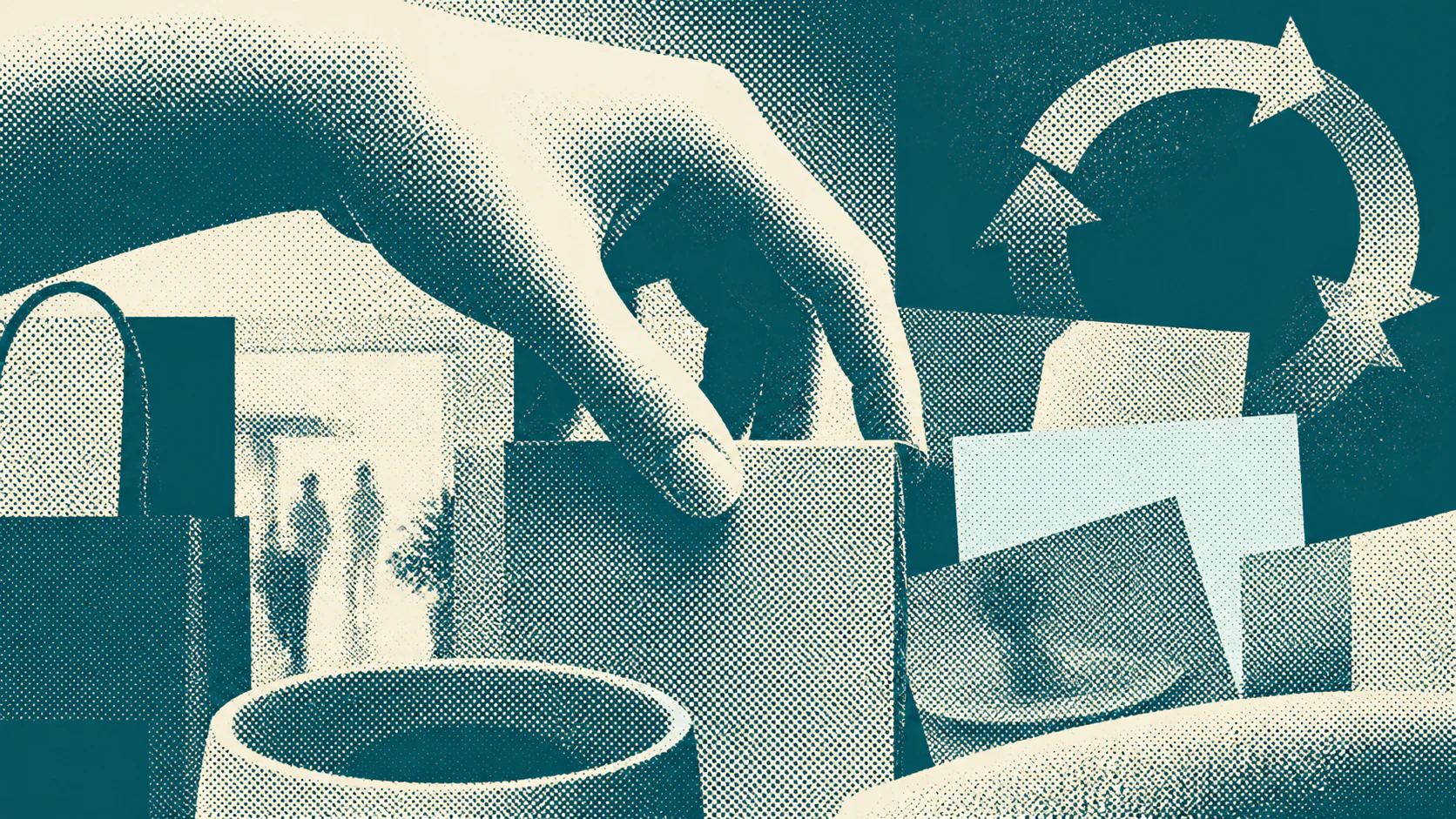 A customer discovering, buying, using, and repurchasing a product or service
