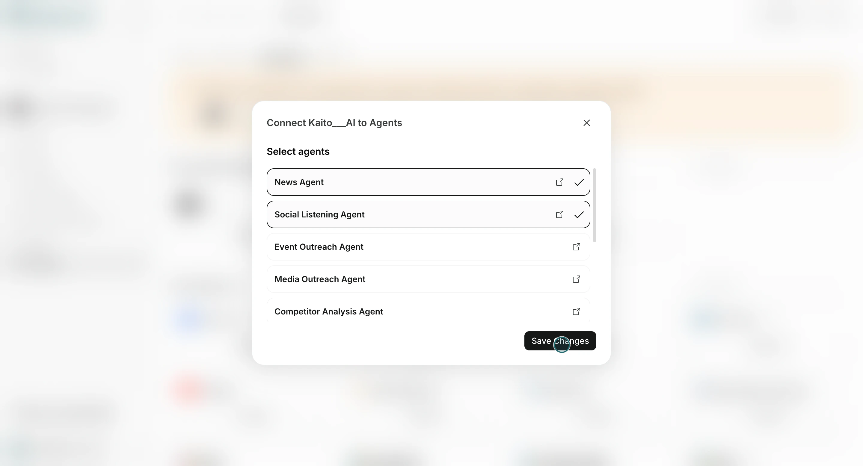 Save integration assignment changes