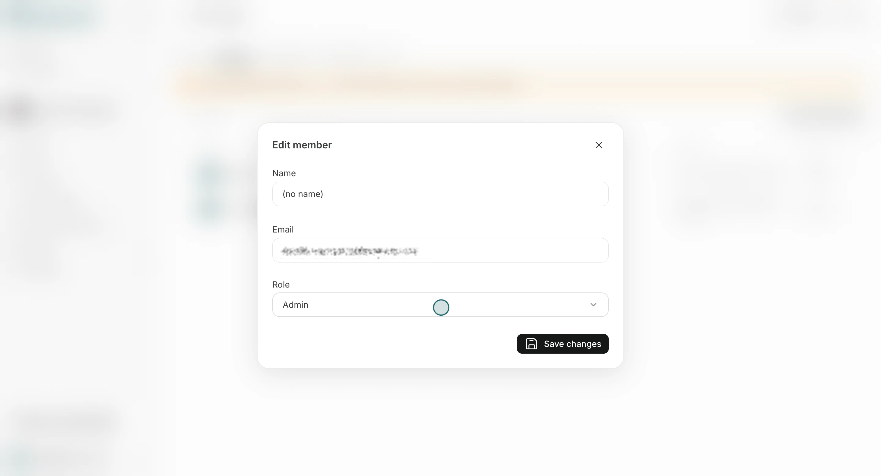 Change and save a member role