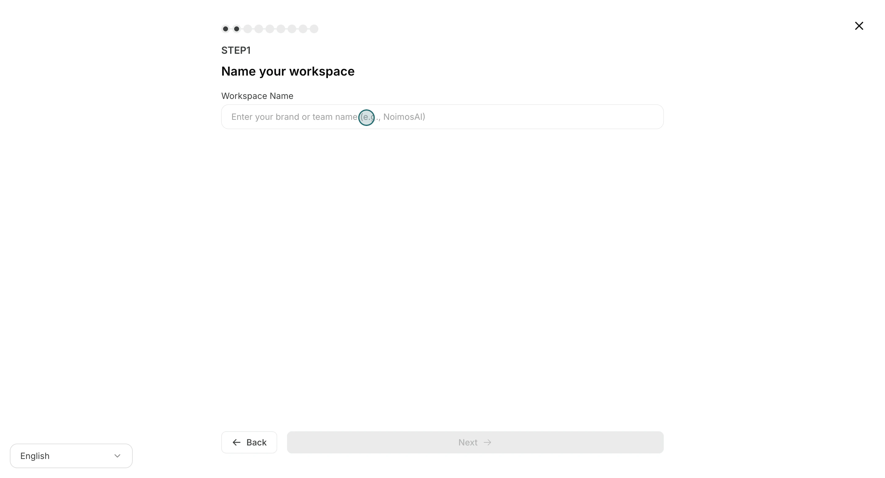 Enter workspace name during setup