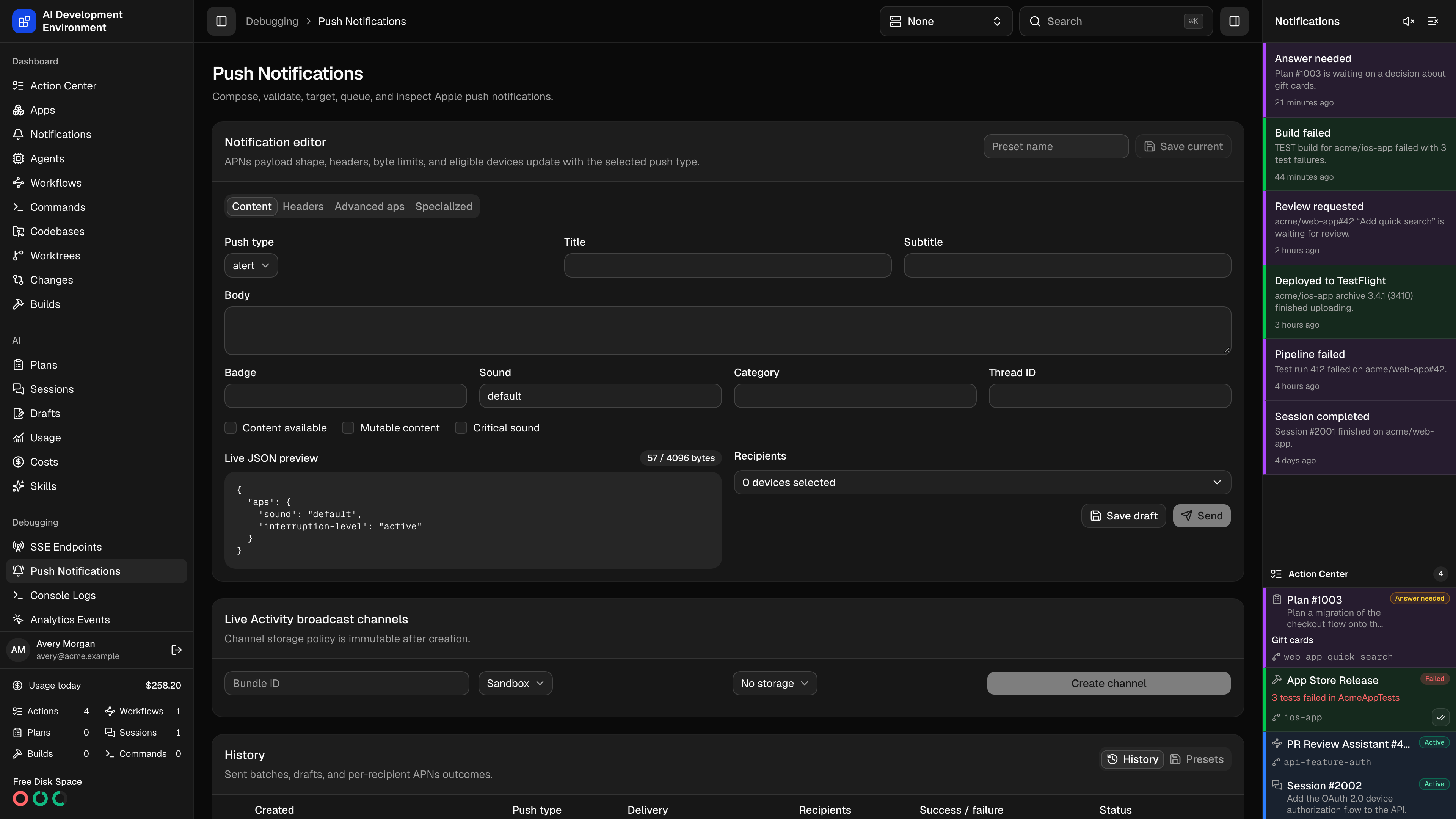 Push Notifications in dark theme