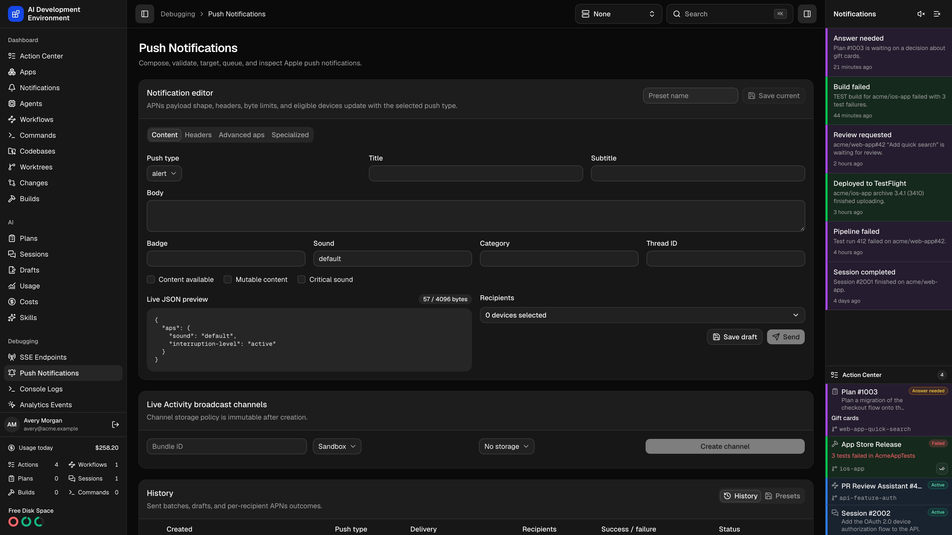 Push Notifications in dark theme