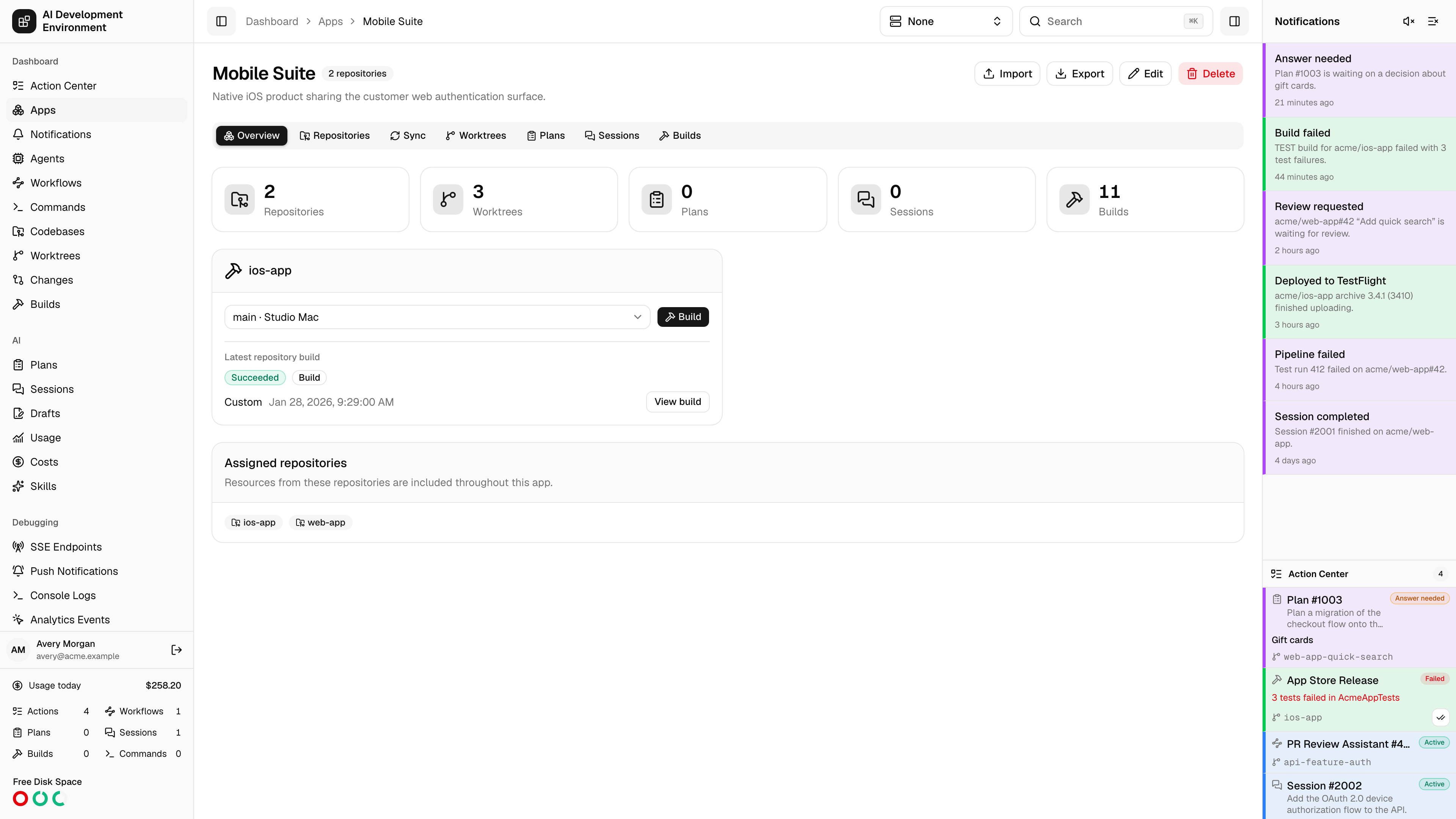 Repository Build cards in light theme