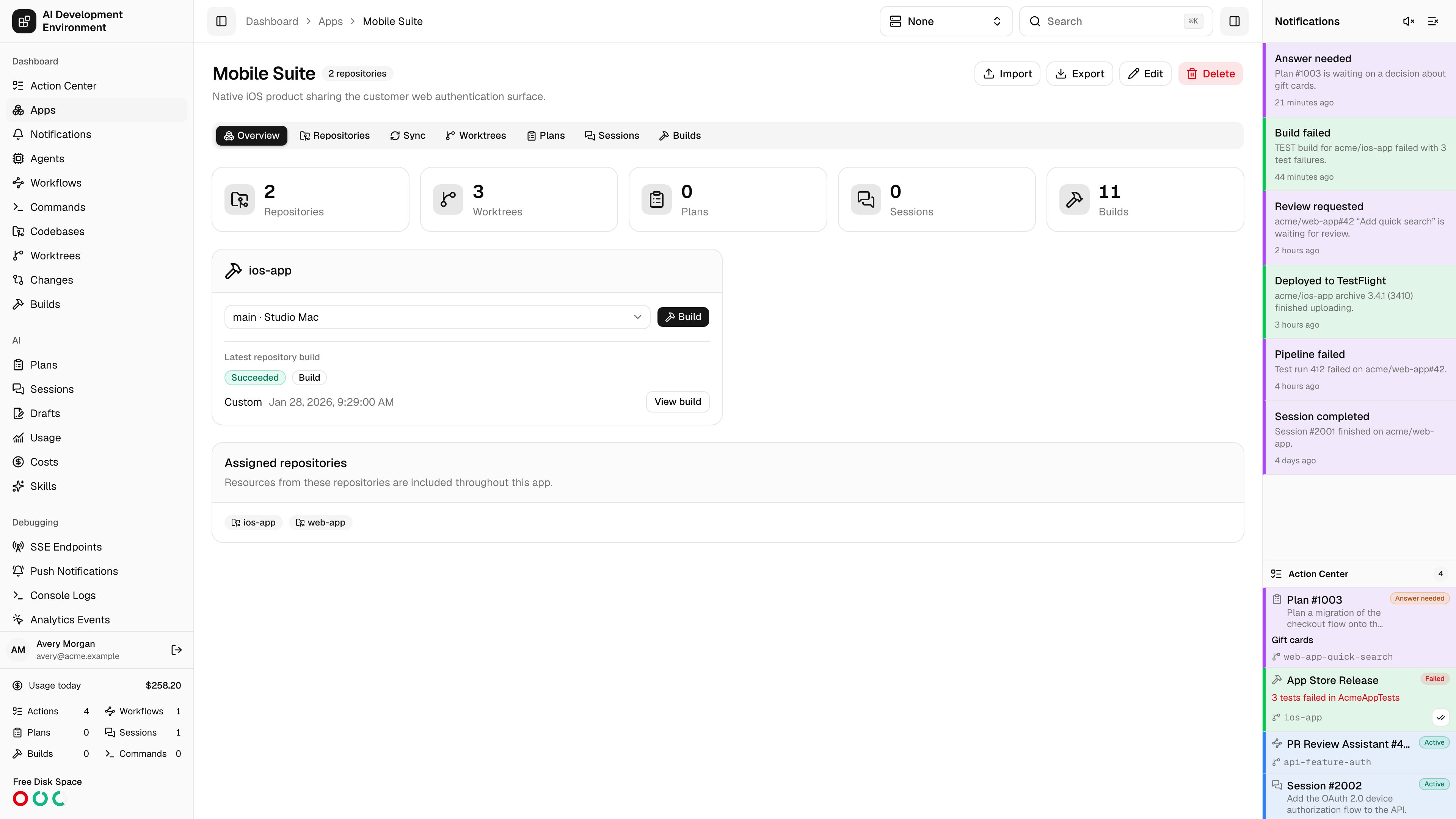 Repository Build cards in light theme
