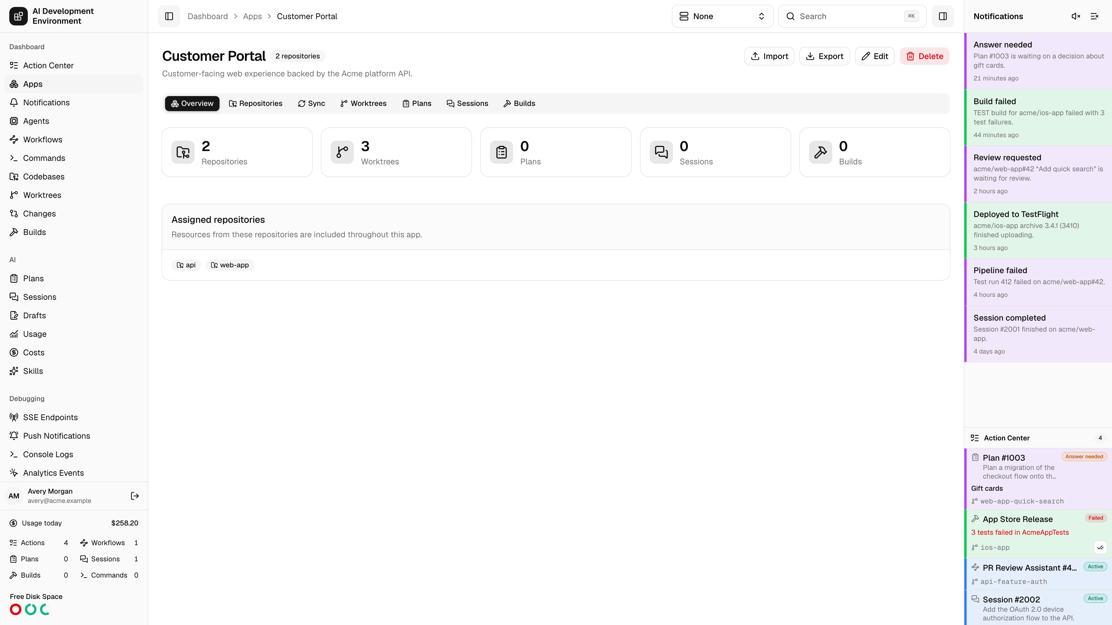 App details in light theme