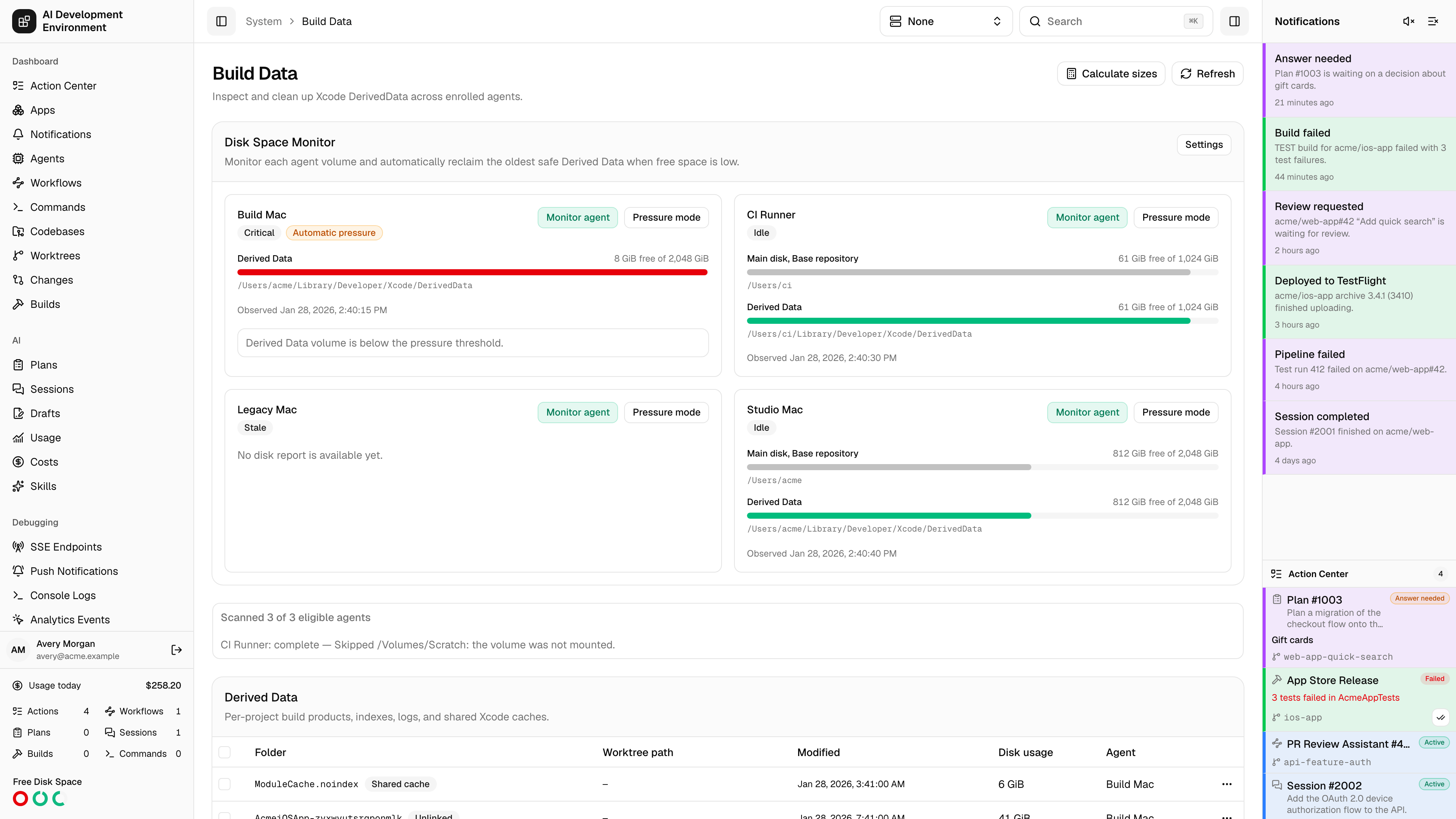 Build Data page in light theme