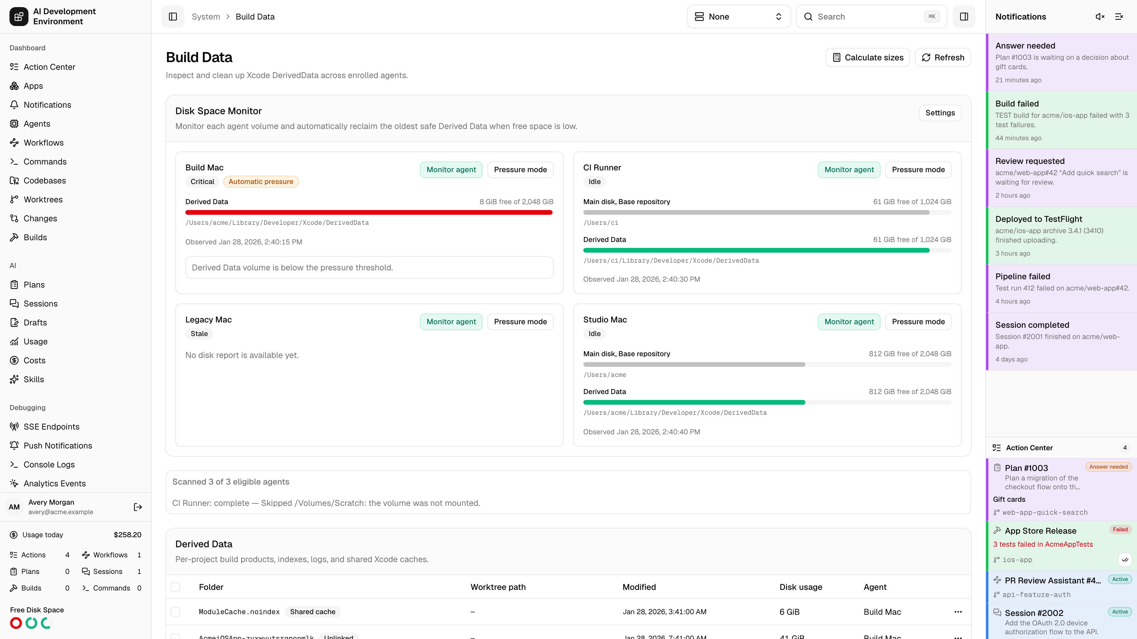 Build Data page in light theme
