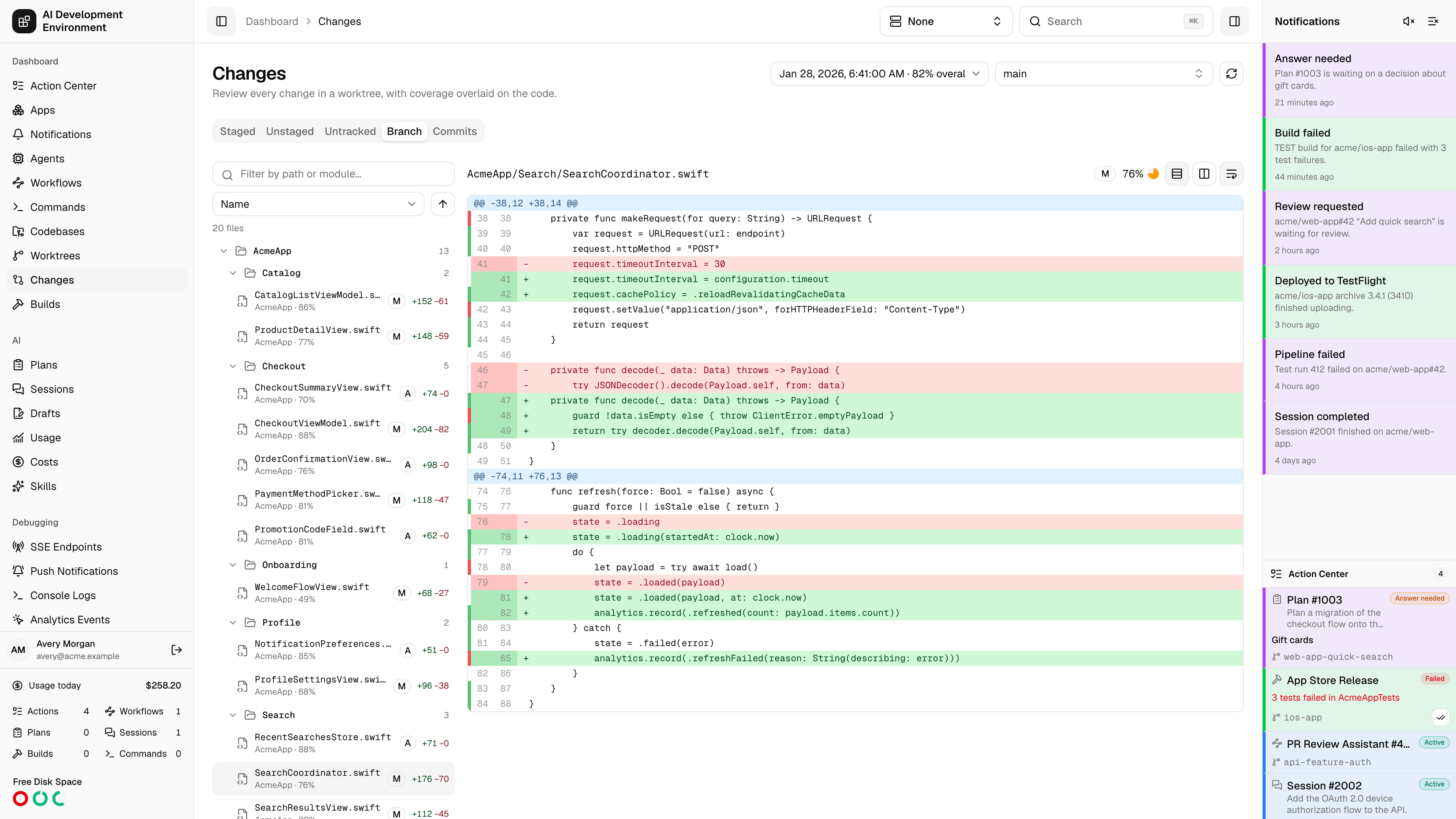 Changes in light theme