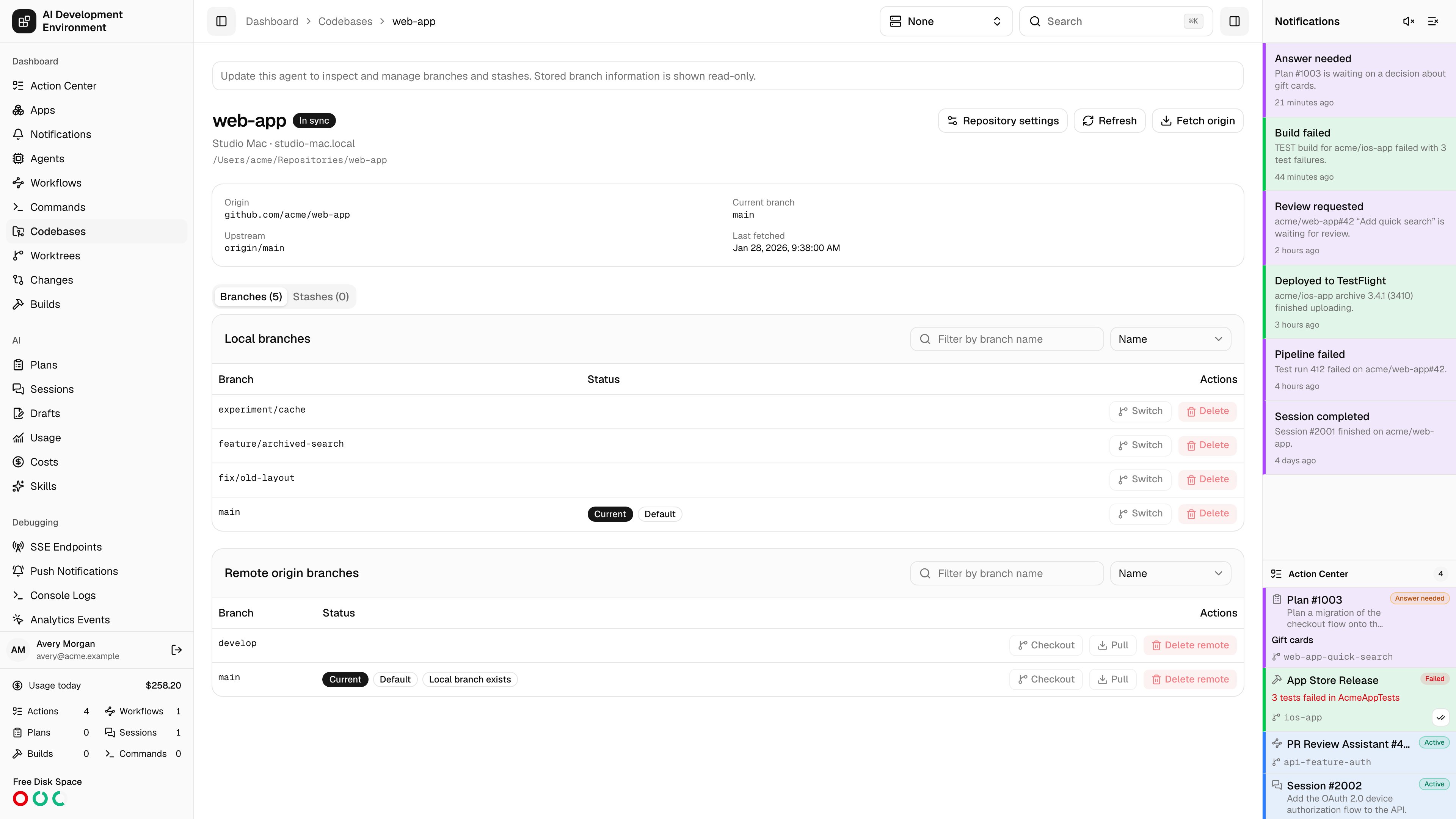 Codebase details in light theme
