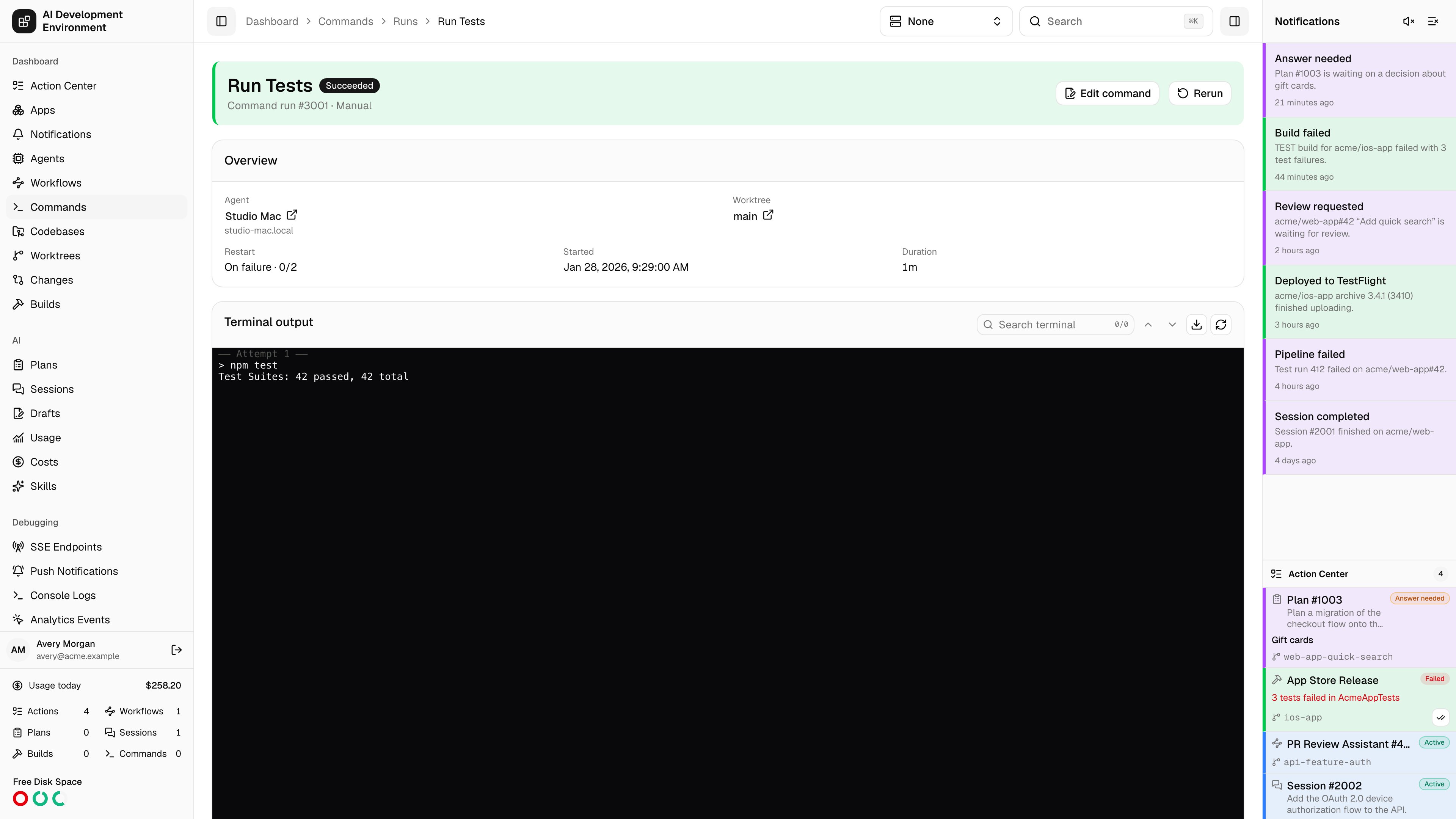 Command run in light theme