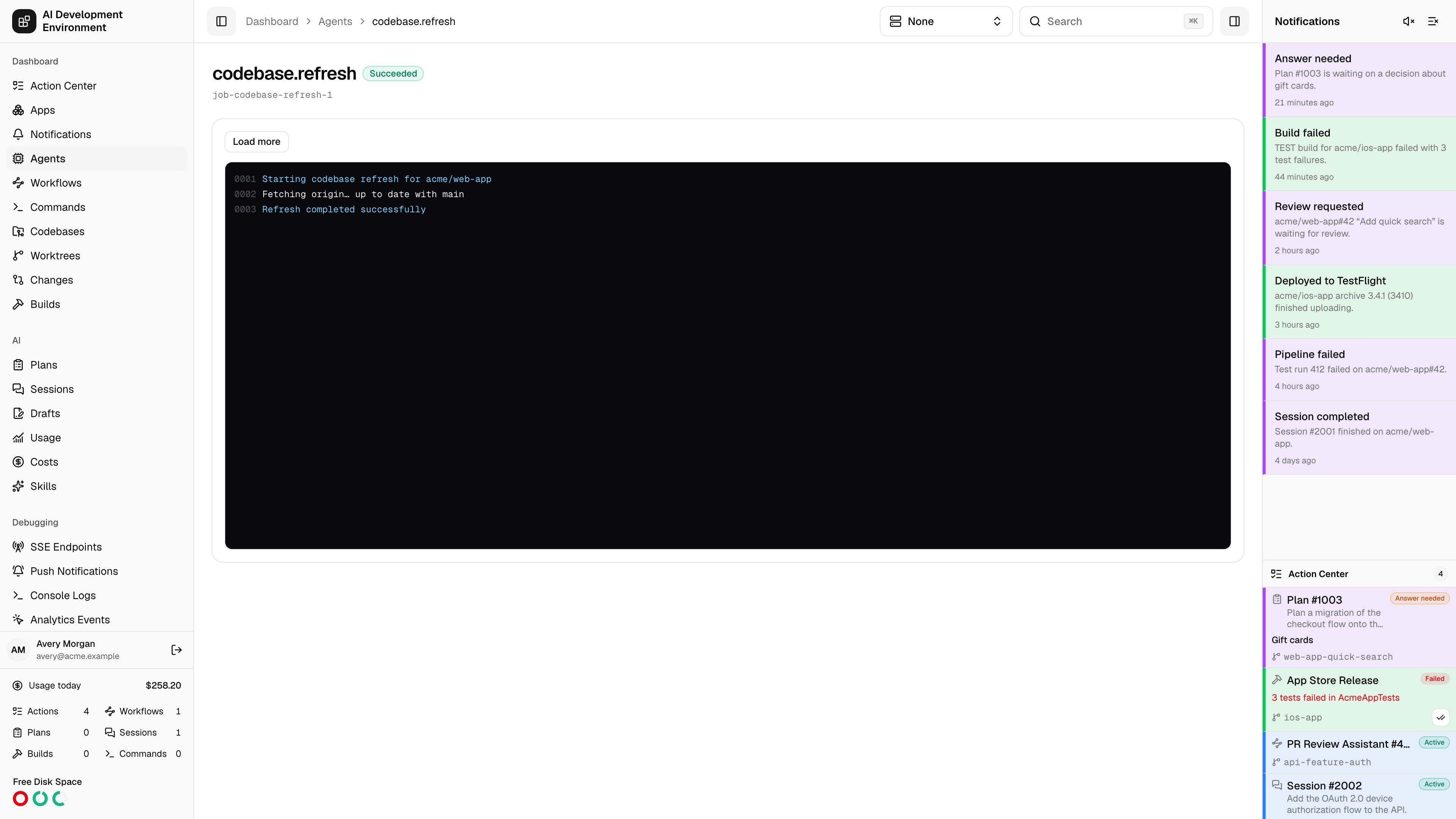 Job details in light theme