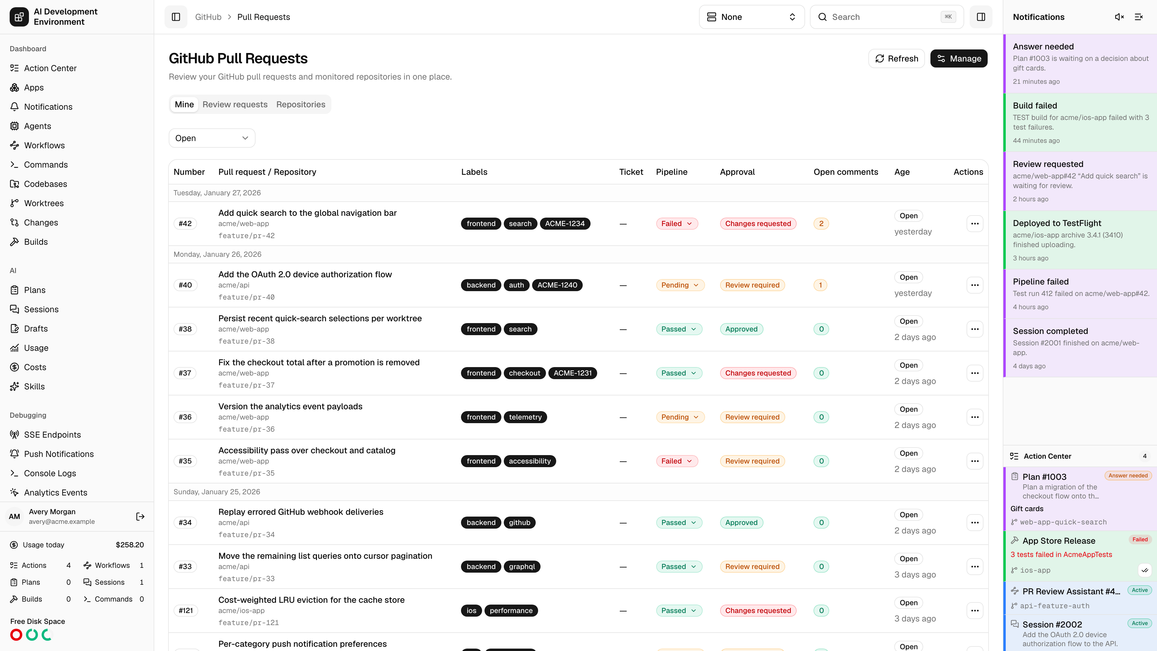 Pull Requests in light theme