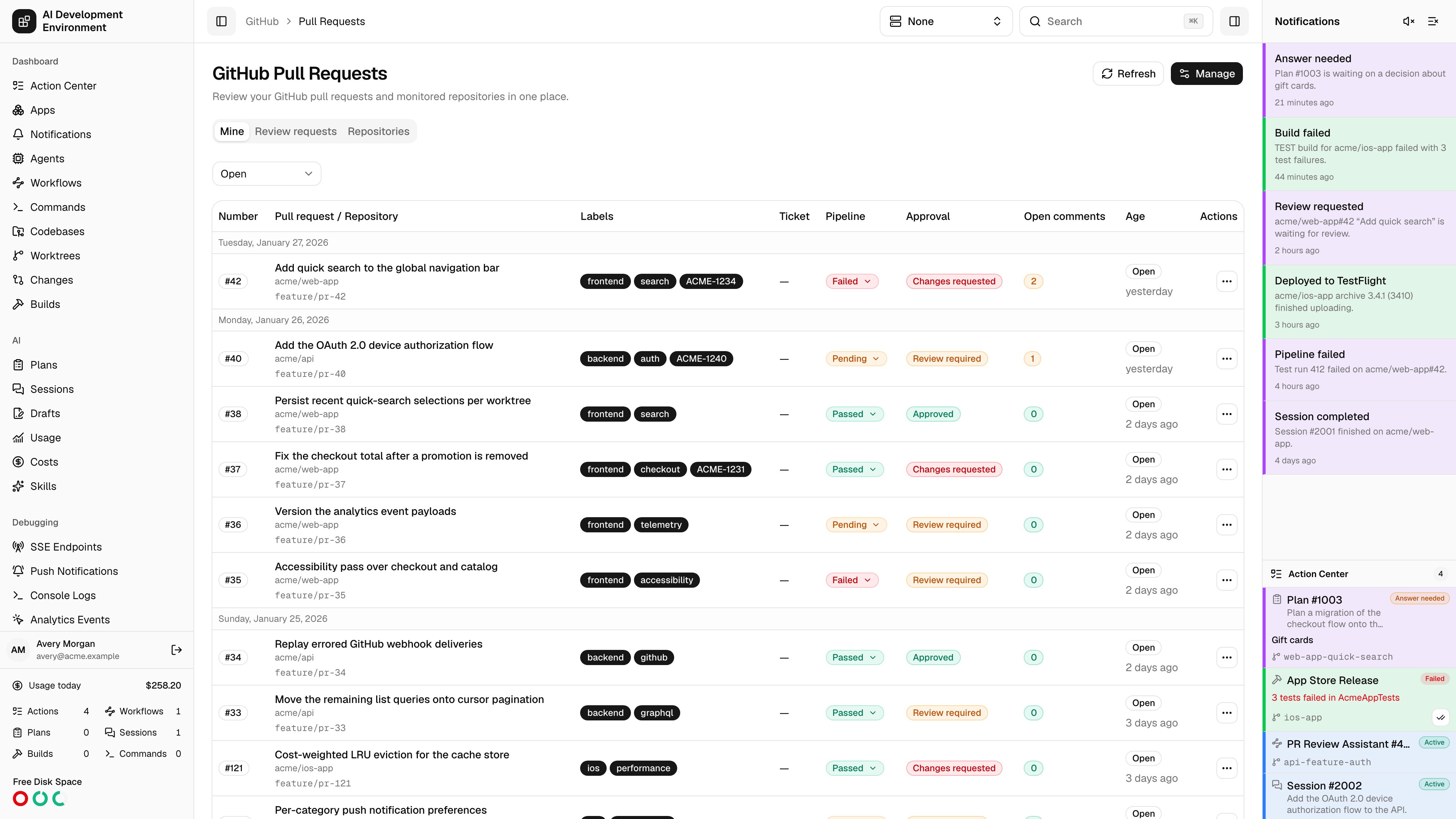 Pull Requests in light theme