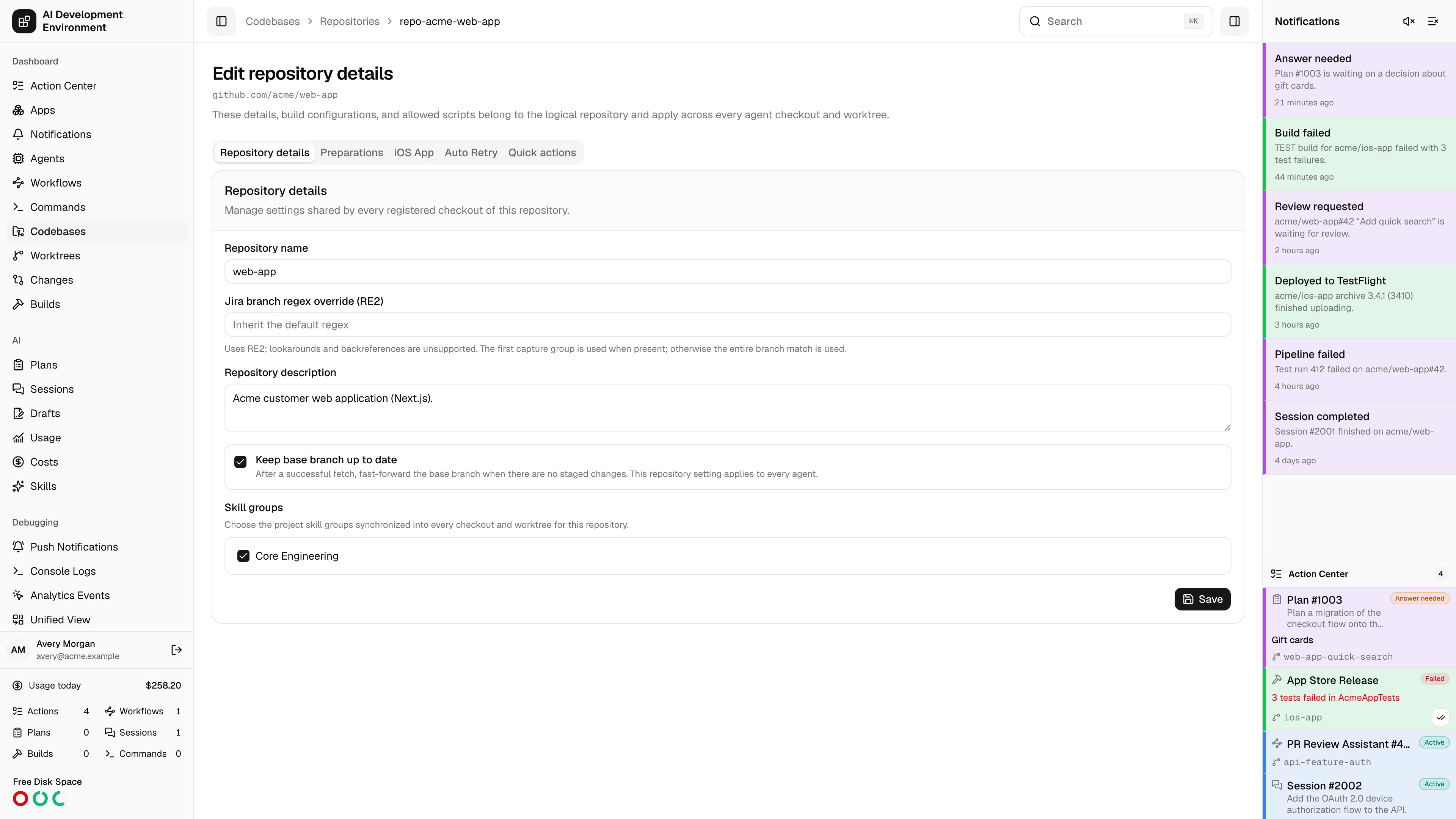 Repository details in light theme