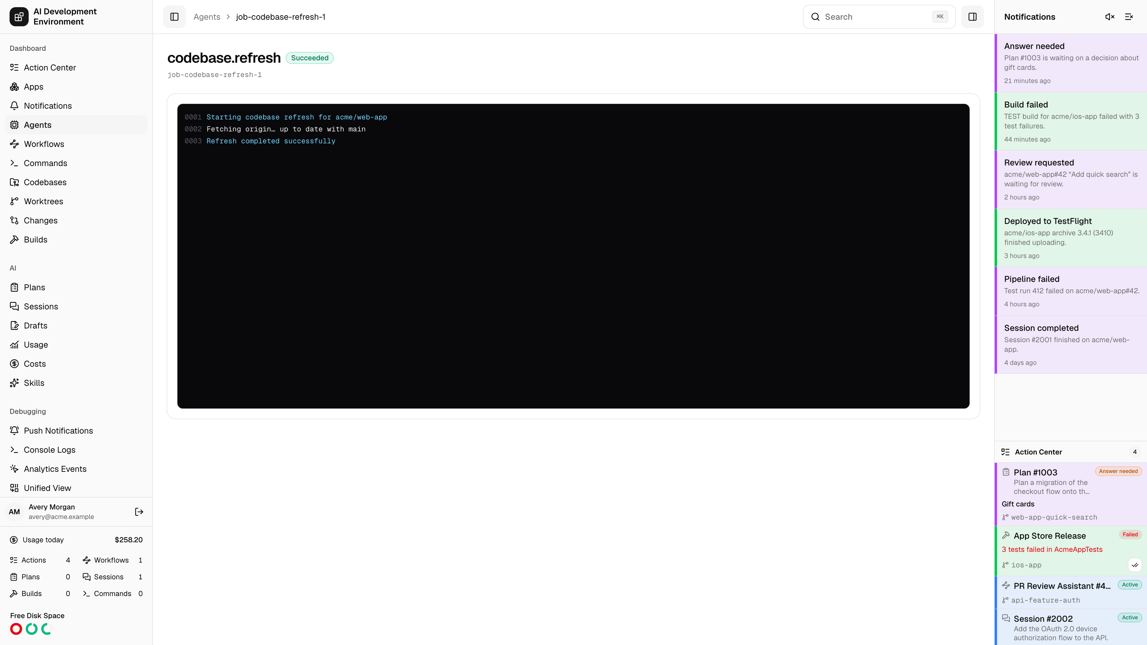 Job details in light theme