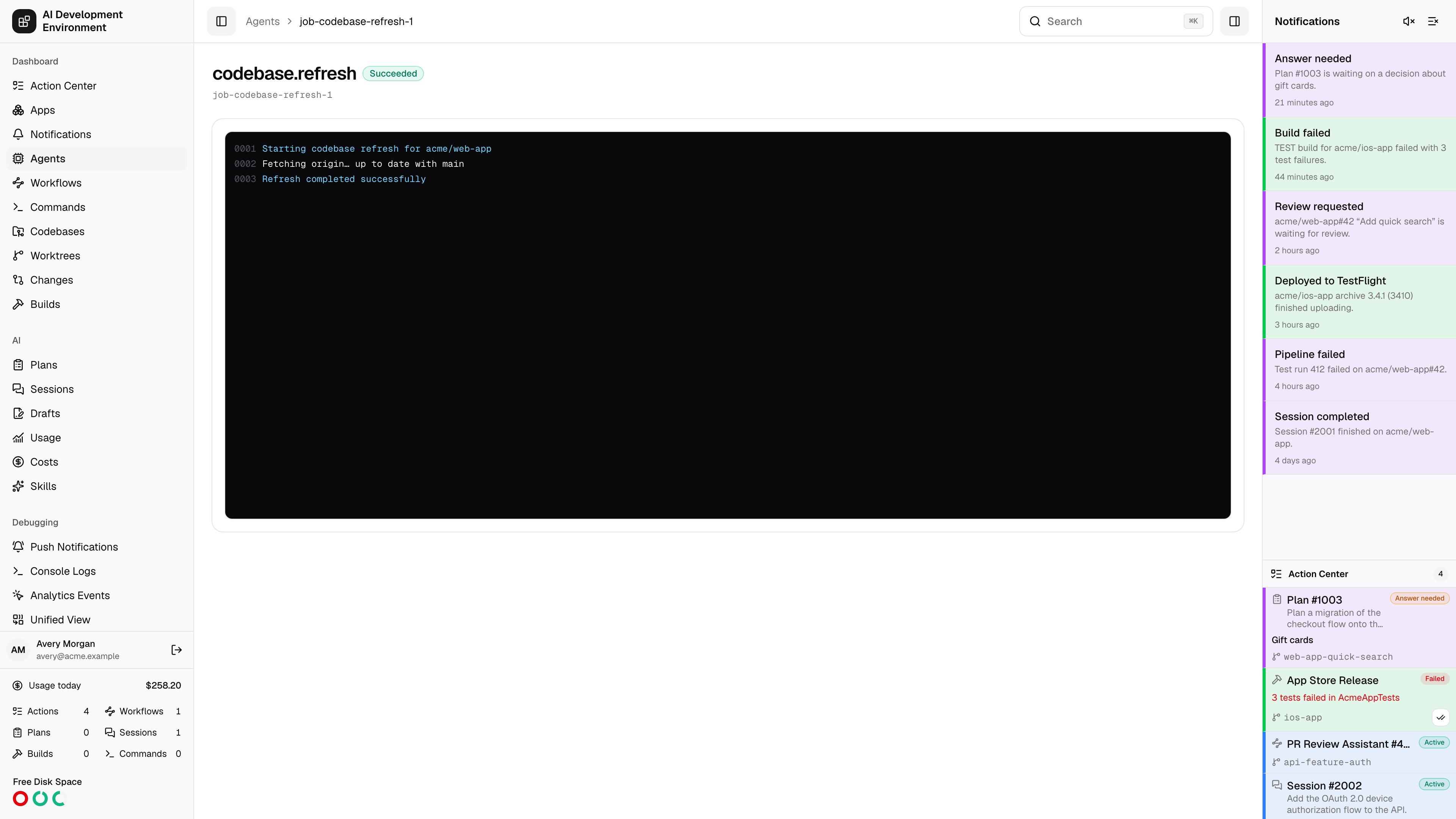 Job details in light theme