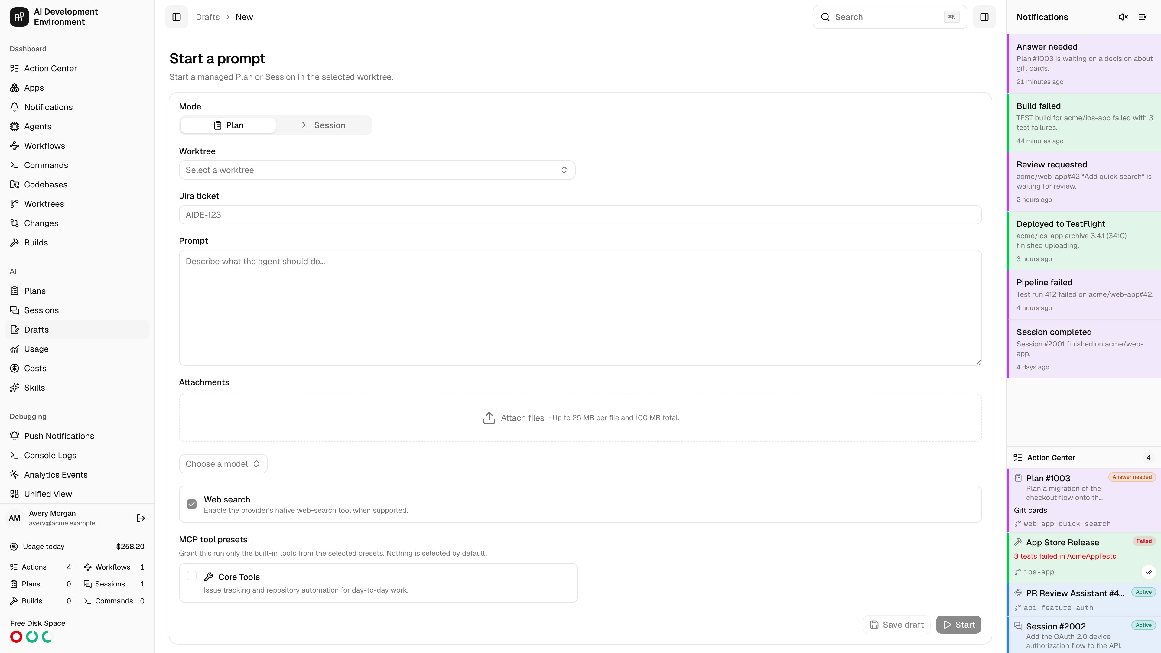 New run in light theme
