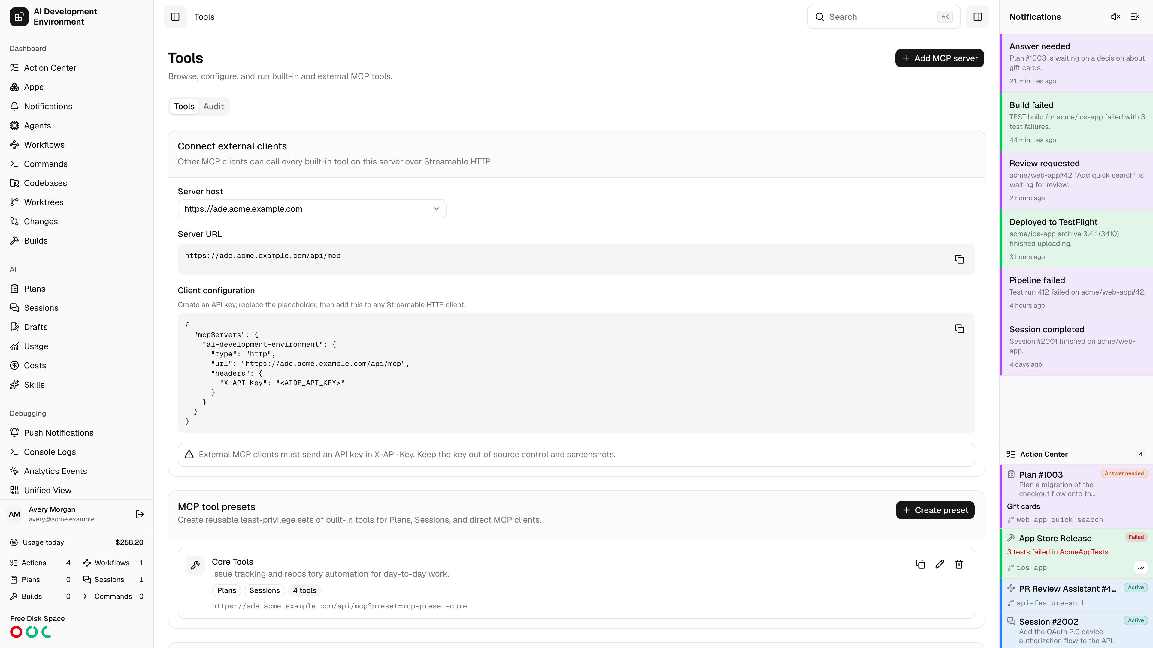 Tools in light theme