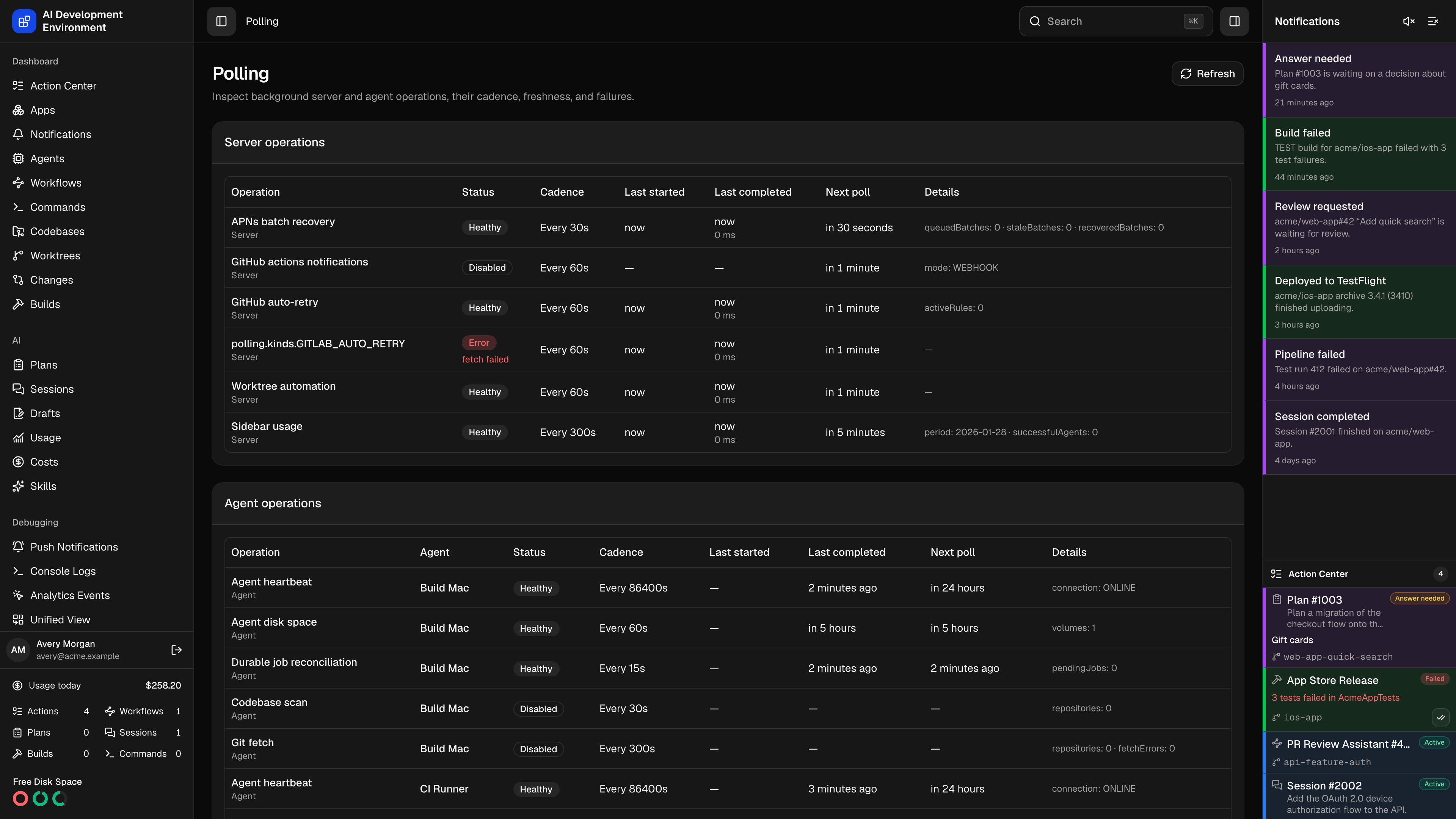 Polling in dark theme