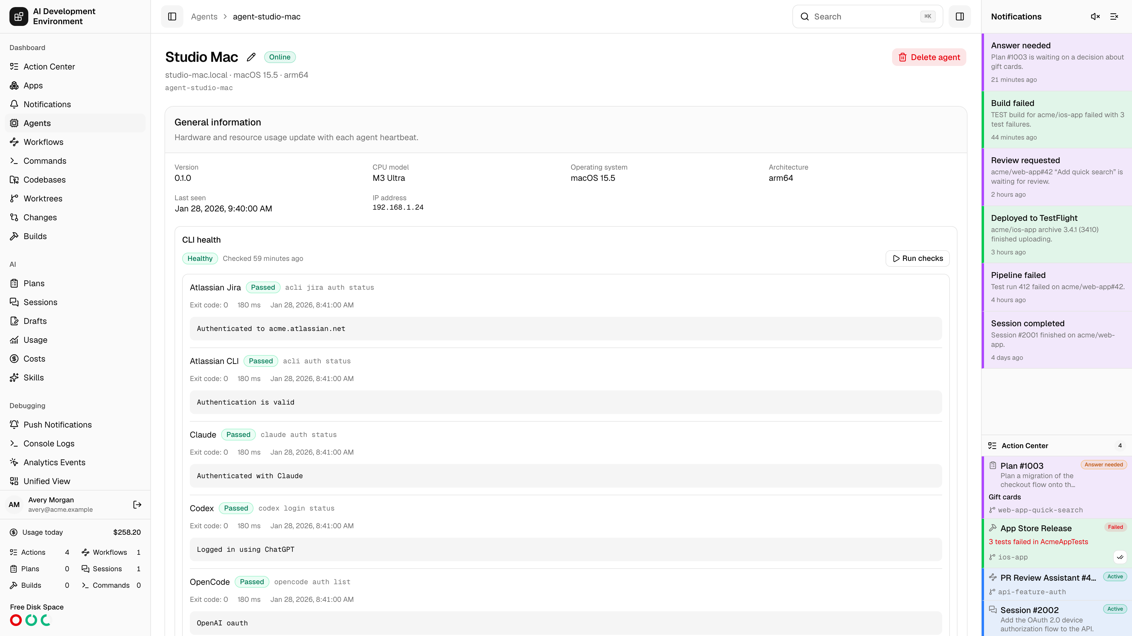 Agent details in light theme