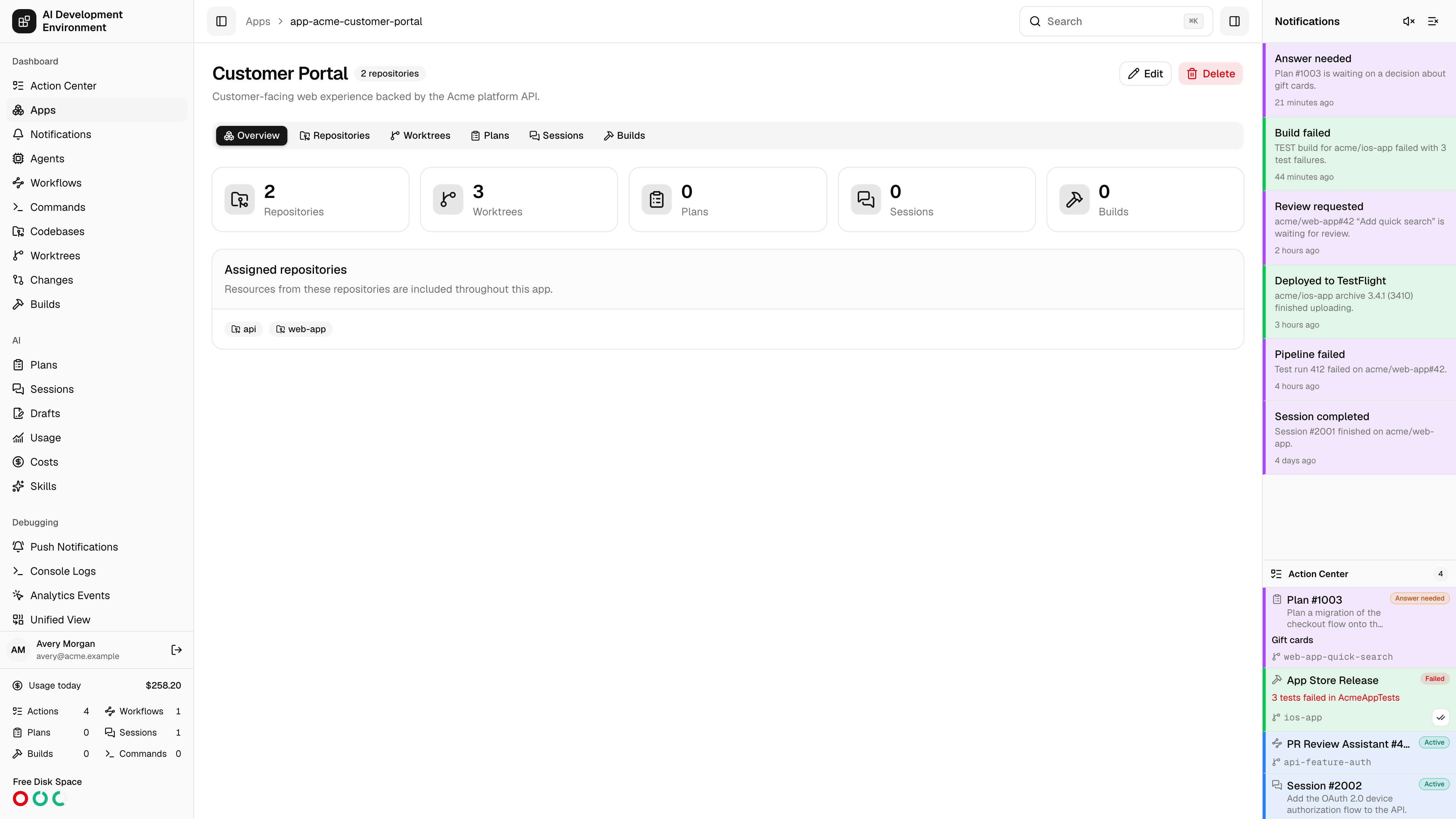 App details in light theme