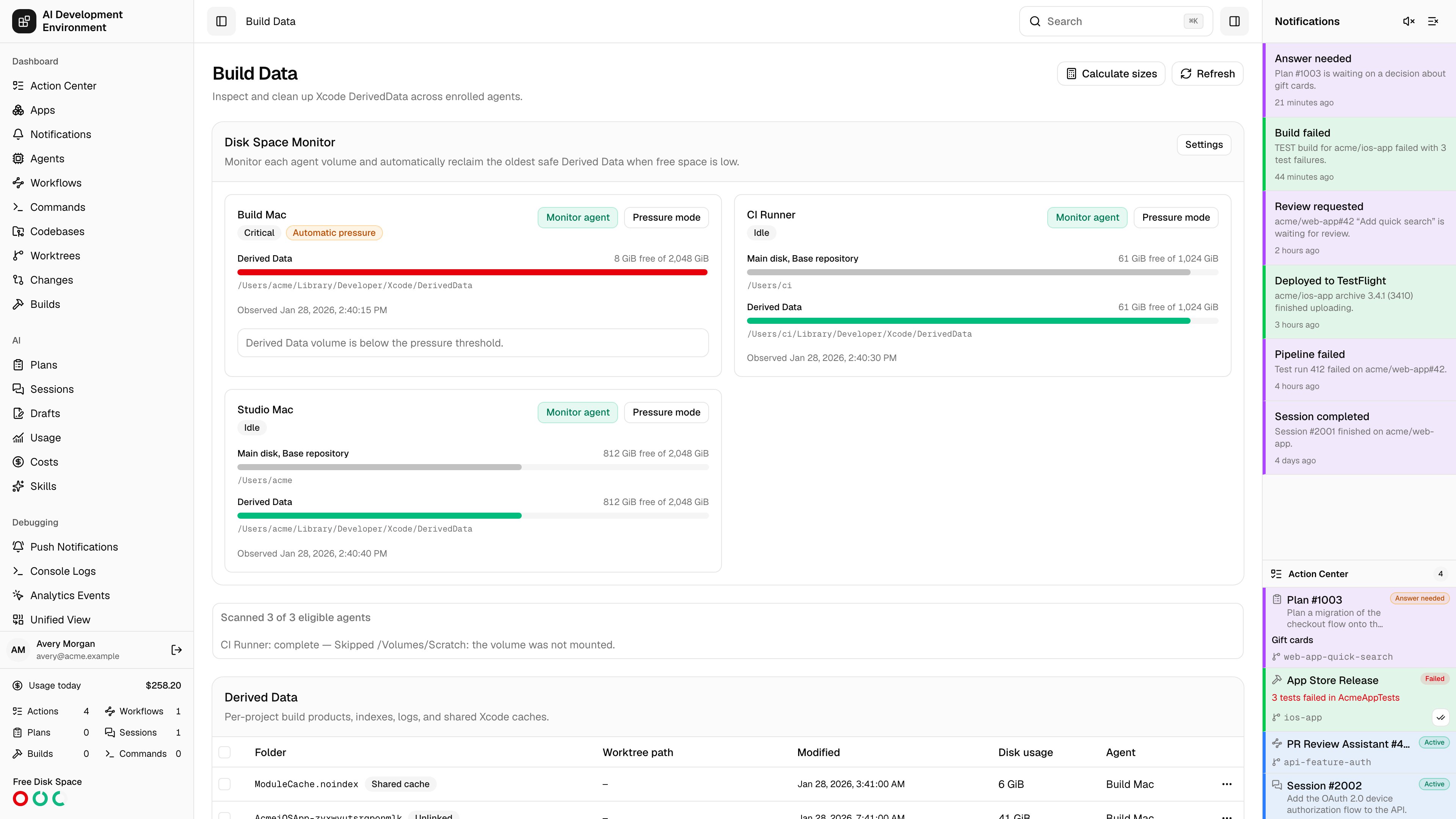 Build Data page in light theme