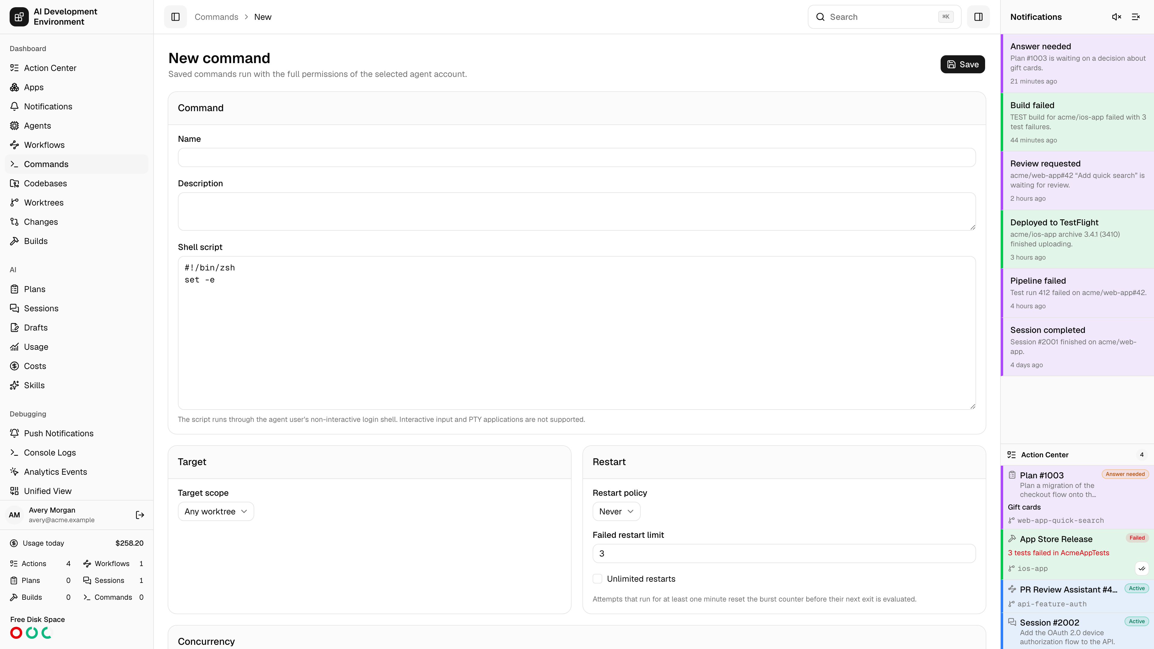 New command in light theme