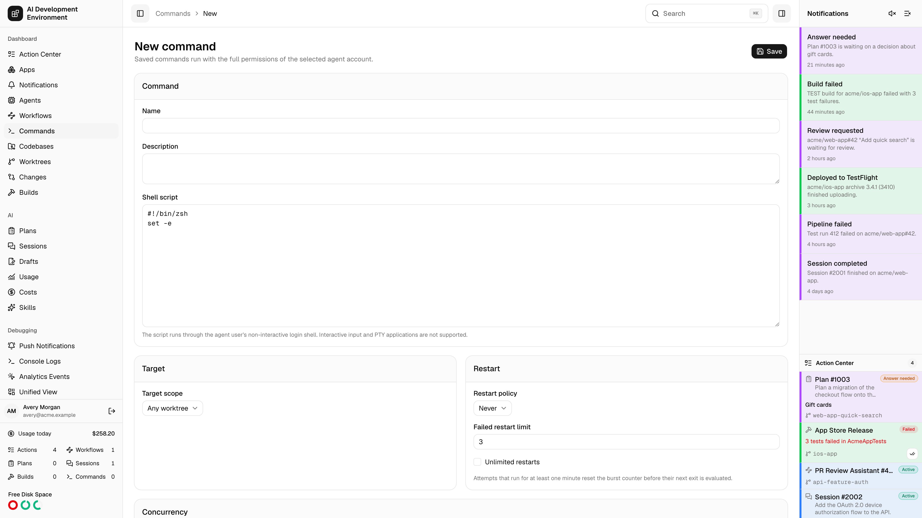 New command in light theme