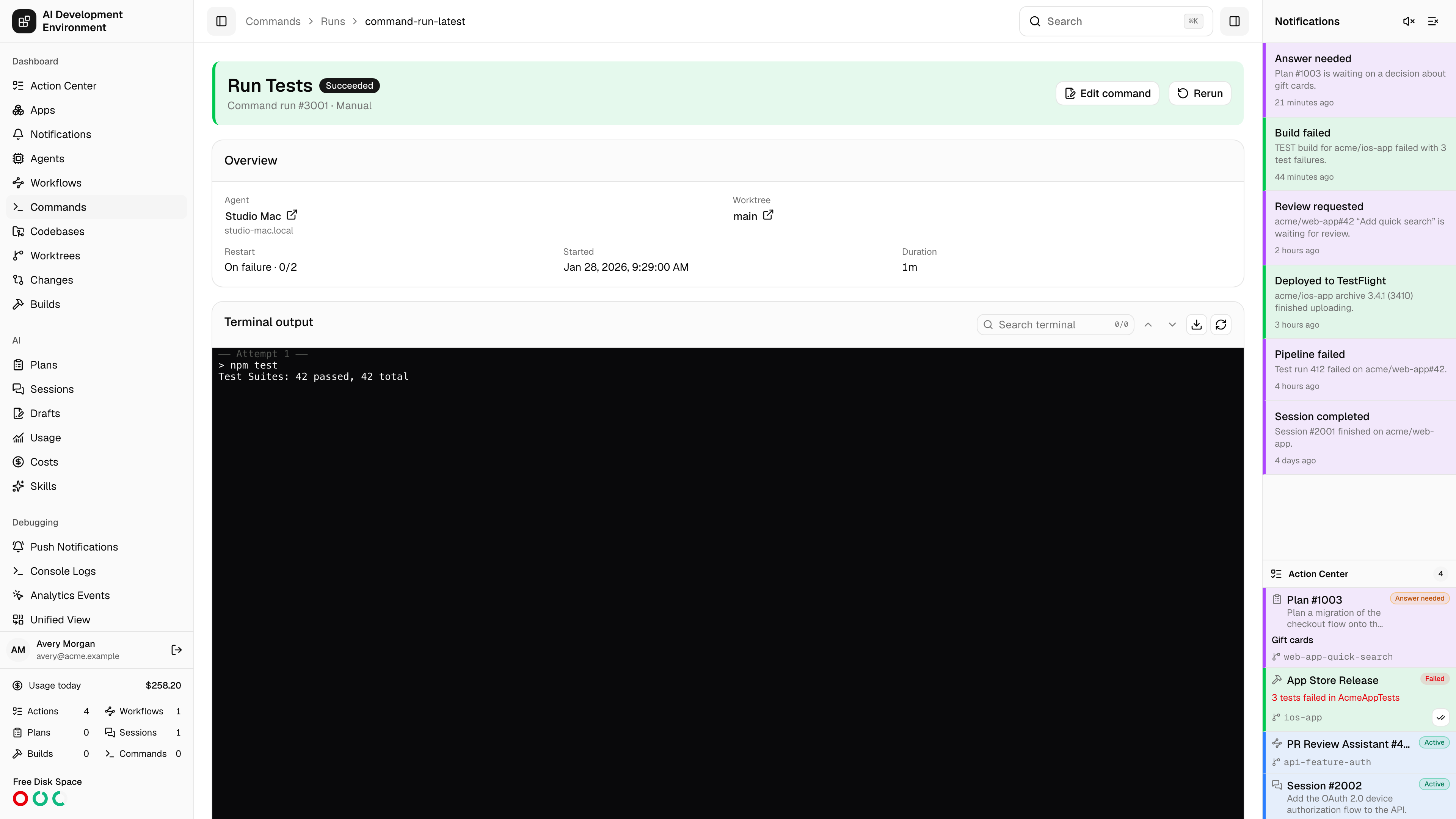 Command run in light theme