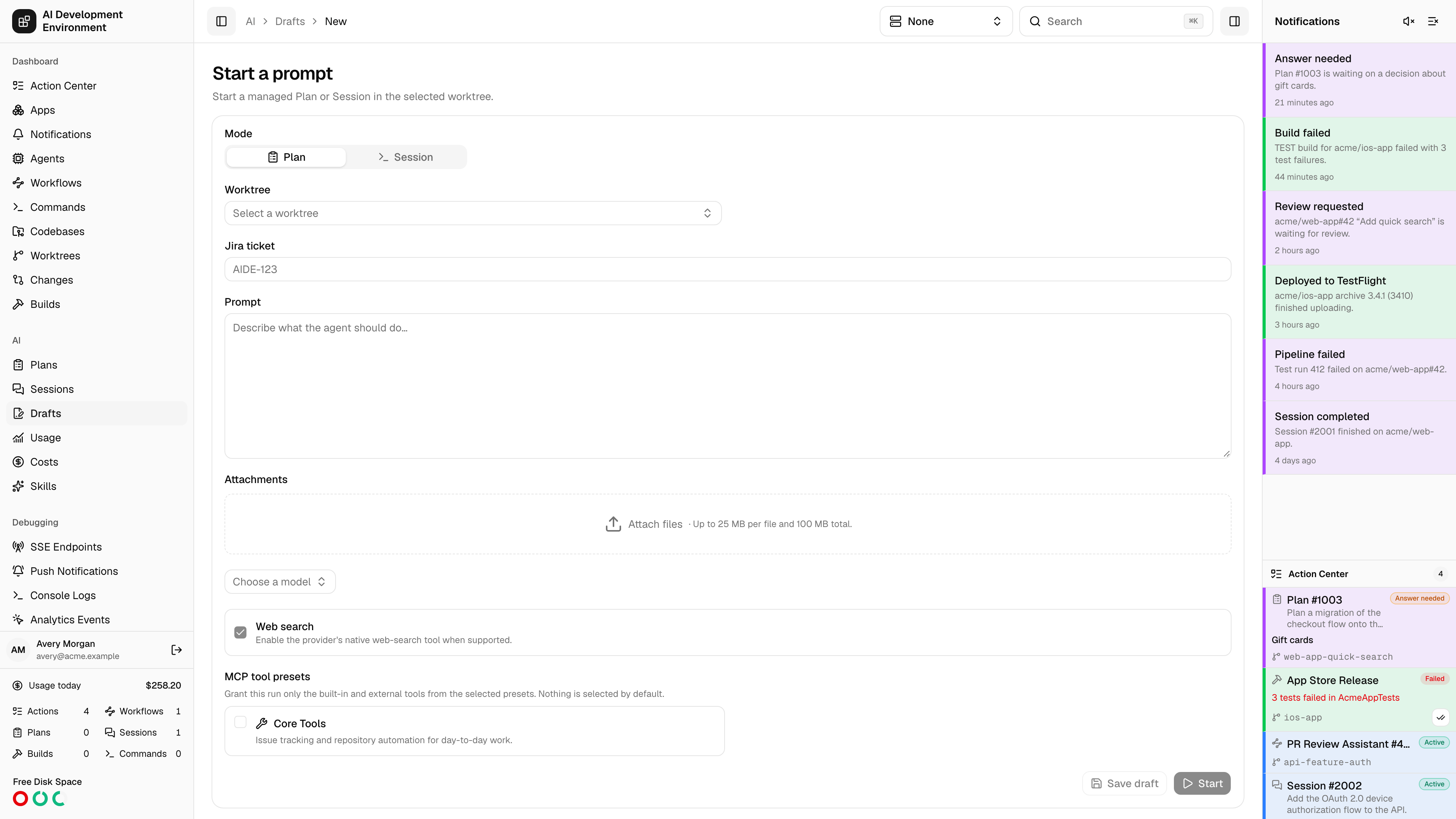 New run in light theme