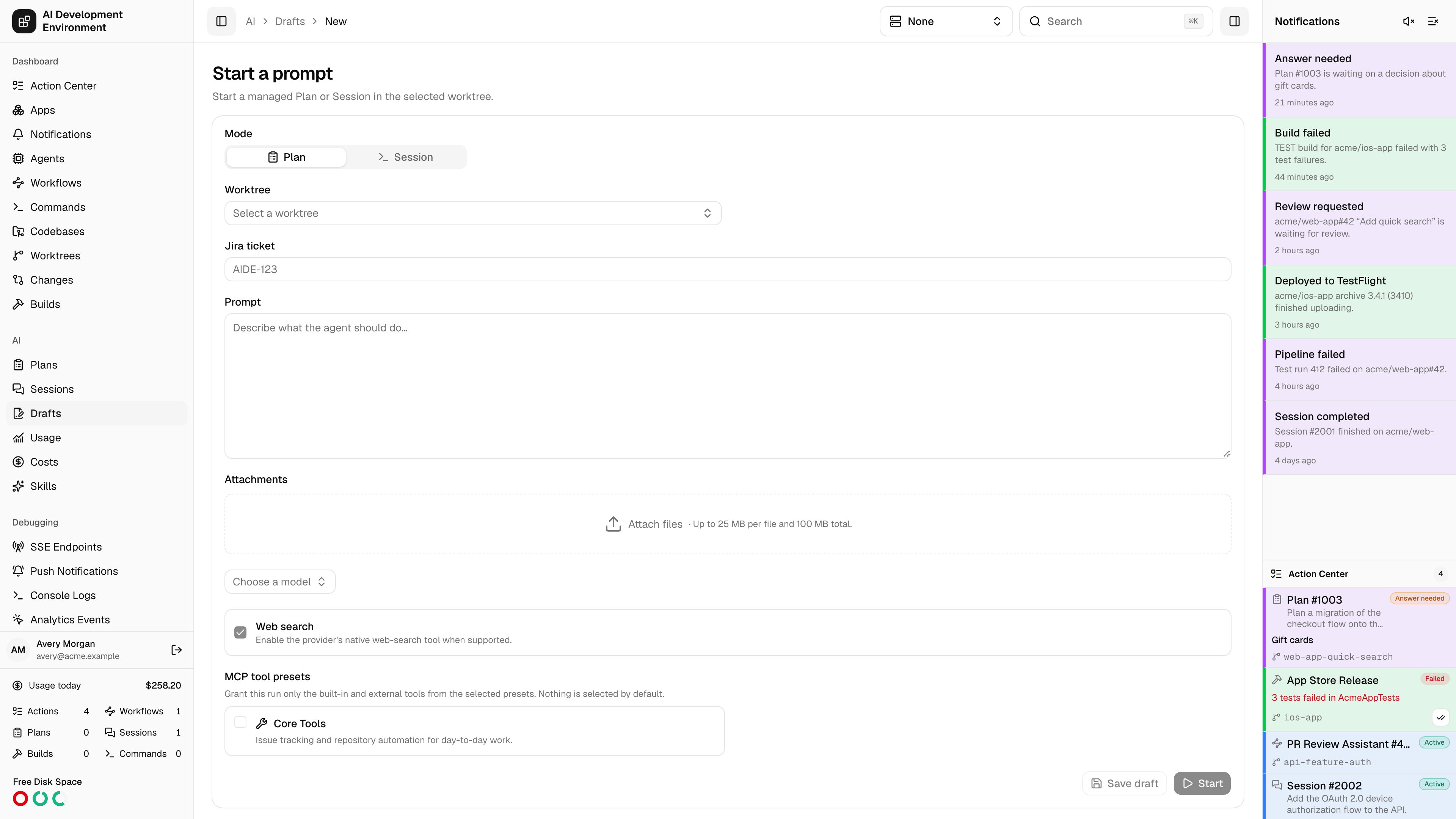 New run in light theme