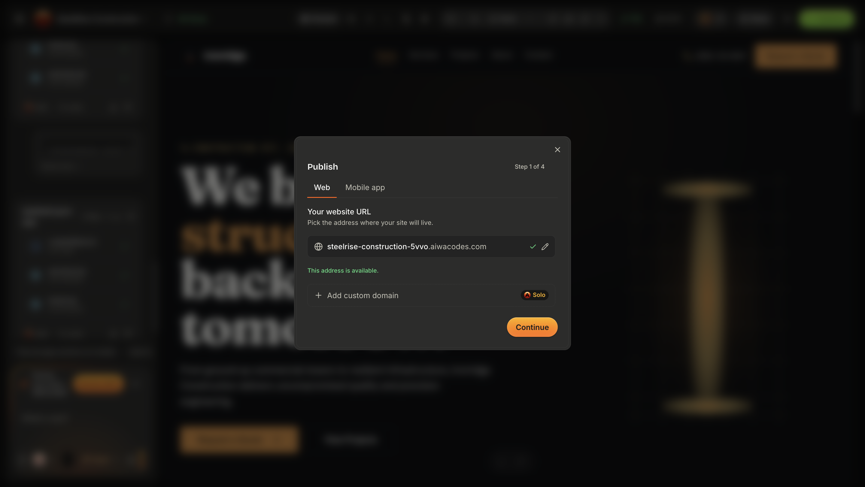 Aiwa Publish Settings