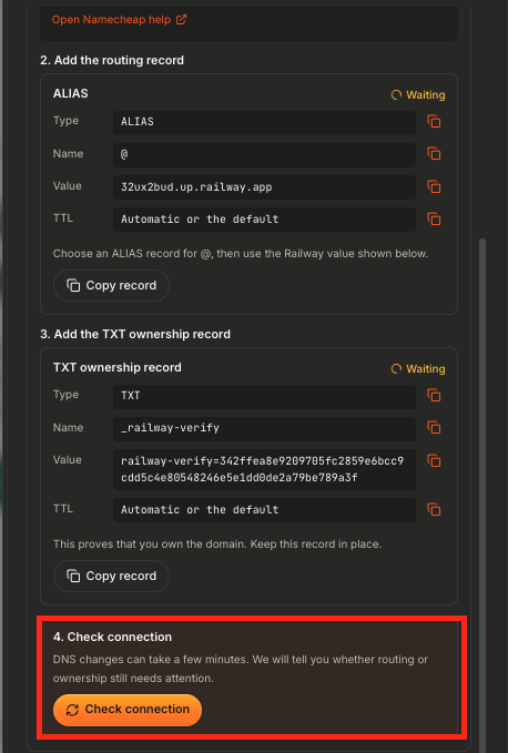 Aiwa Custom Domain Status