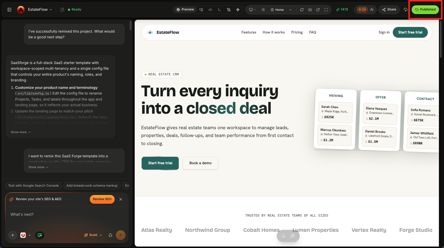Aiwa Publish Button