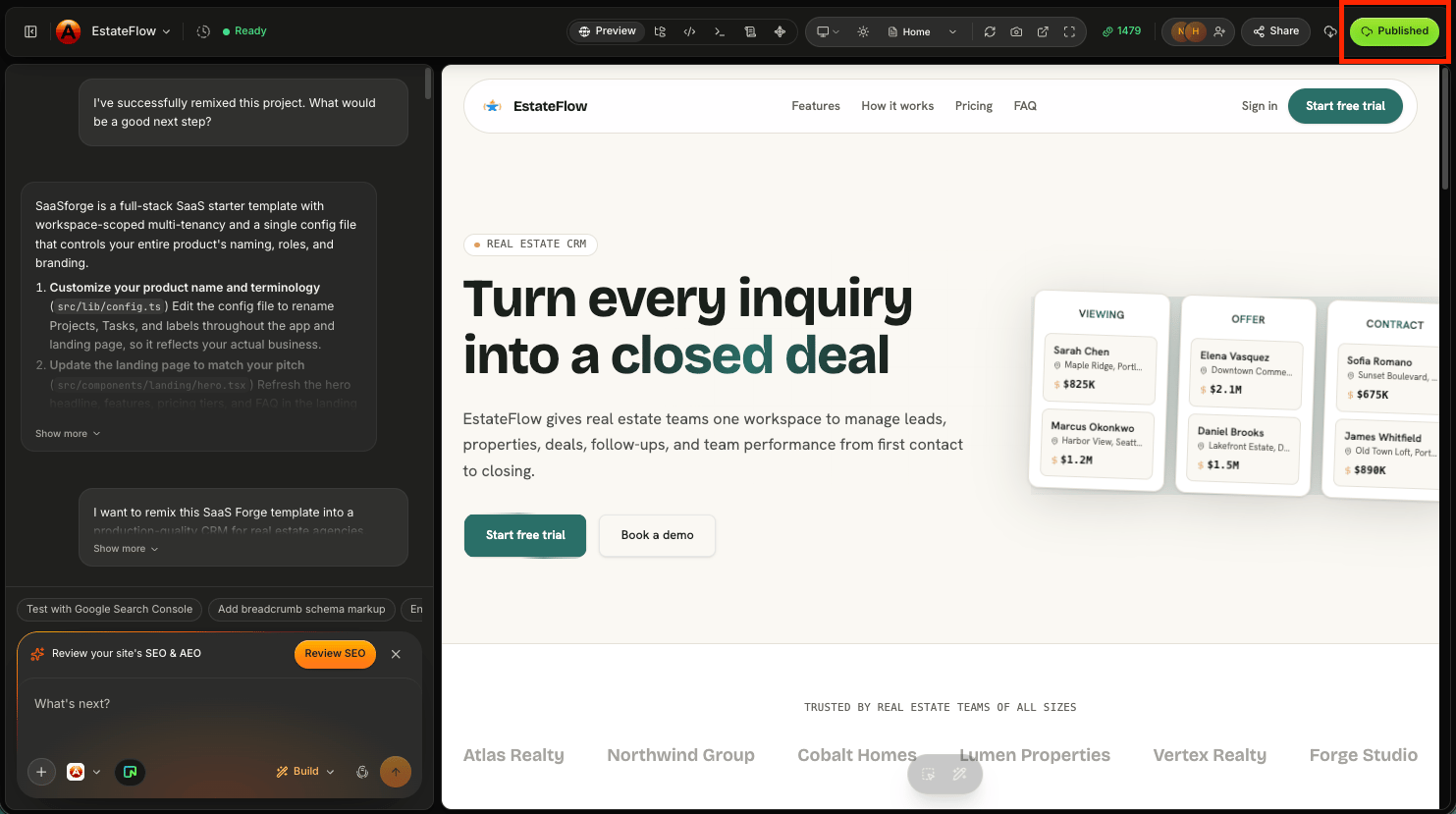 Aiwa Publish Button