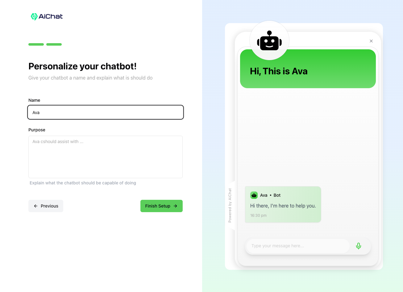 Onboarding to Aichat - AiChat