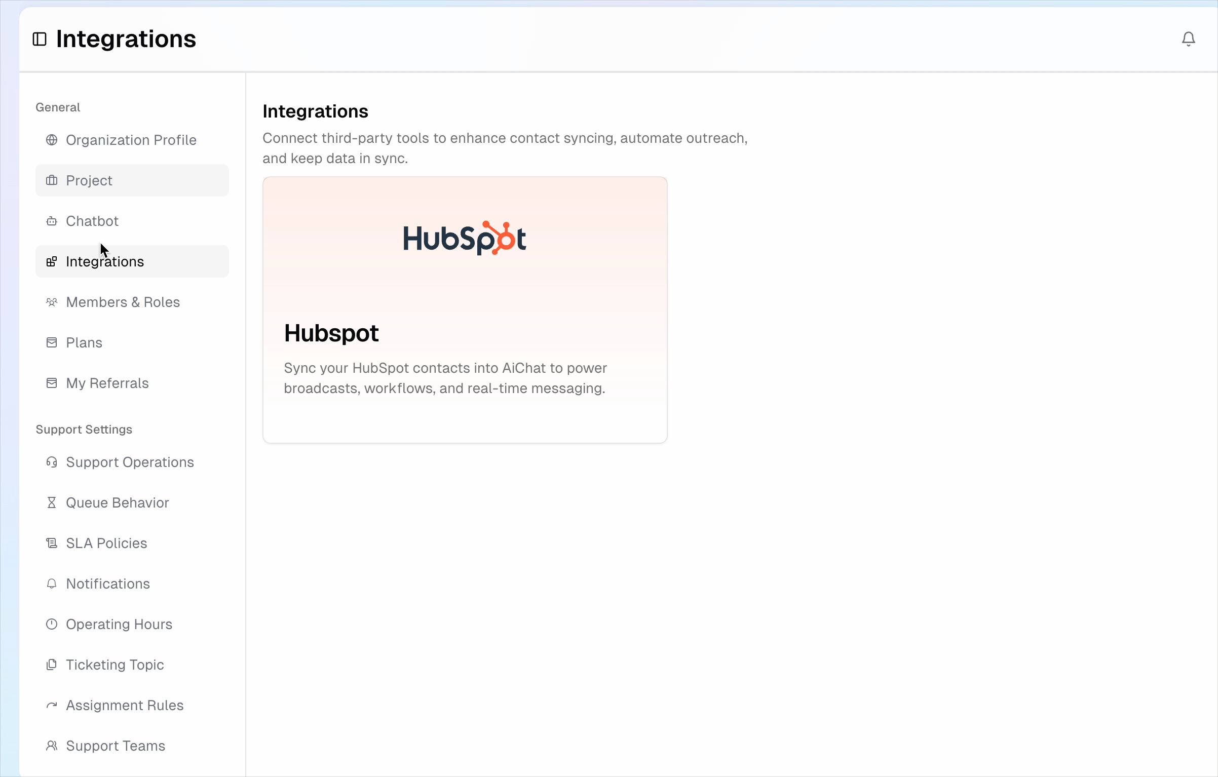 Hubspot Integration Connect
