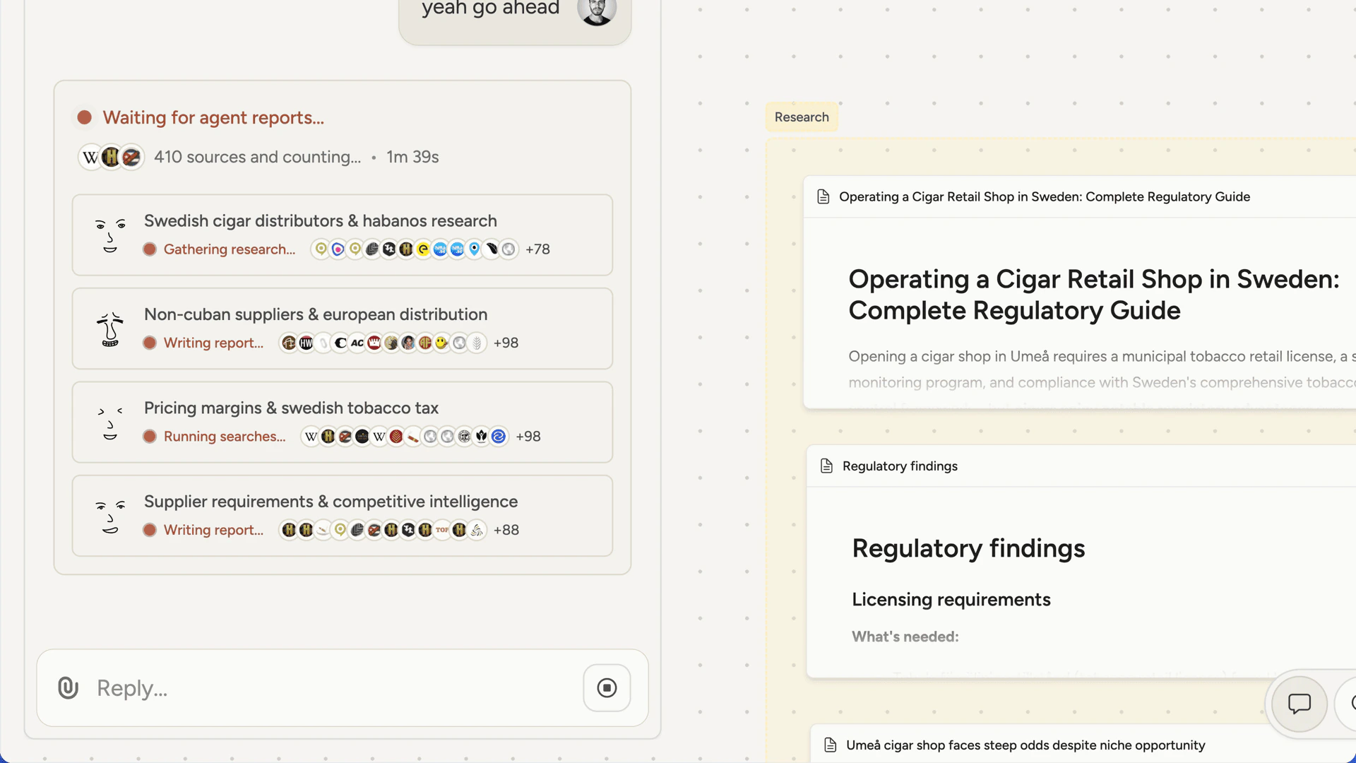 Research in progress