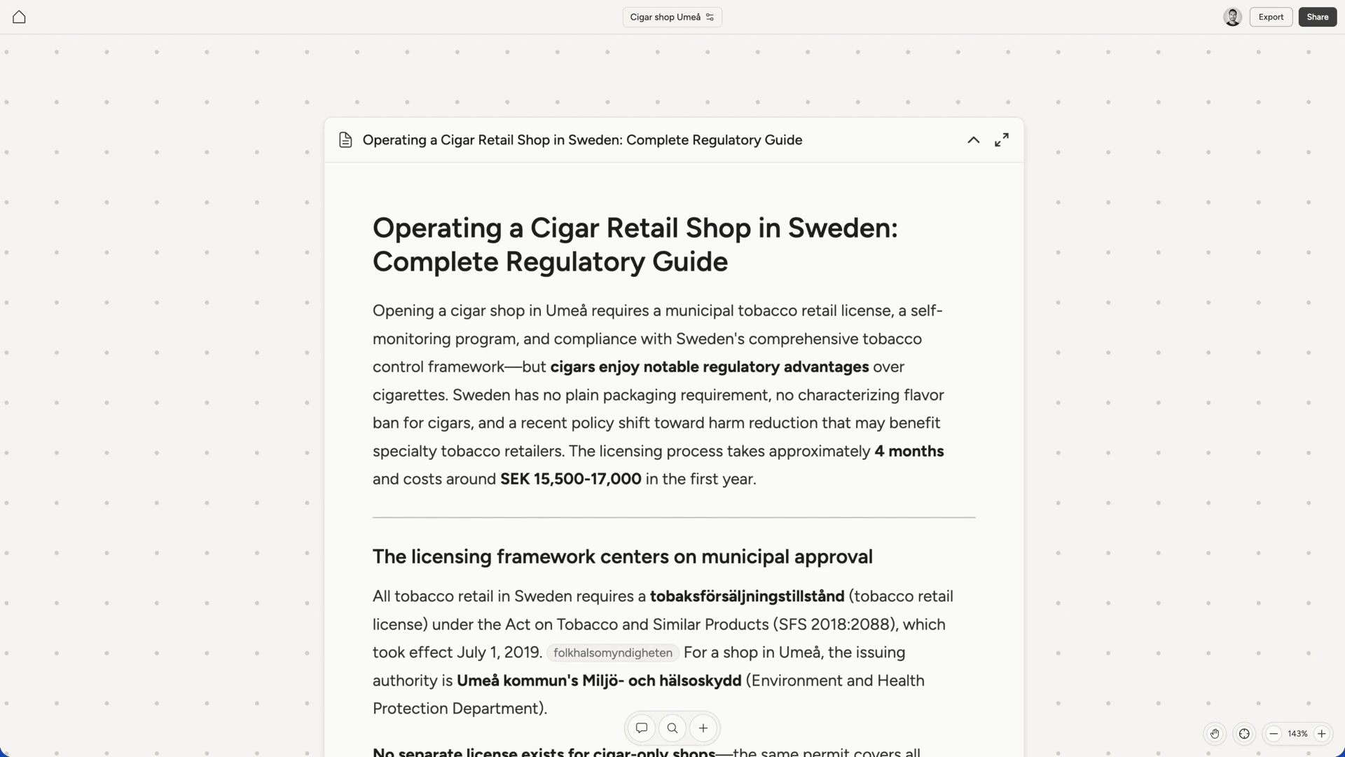 Research report with citations